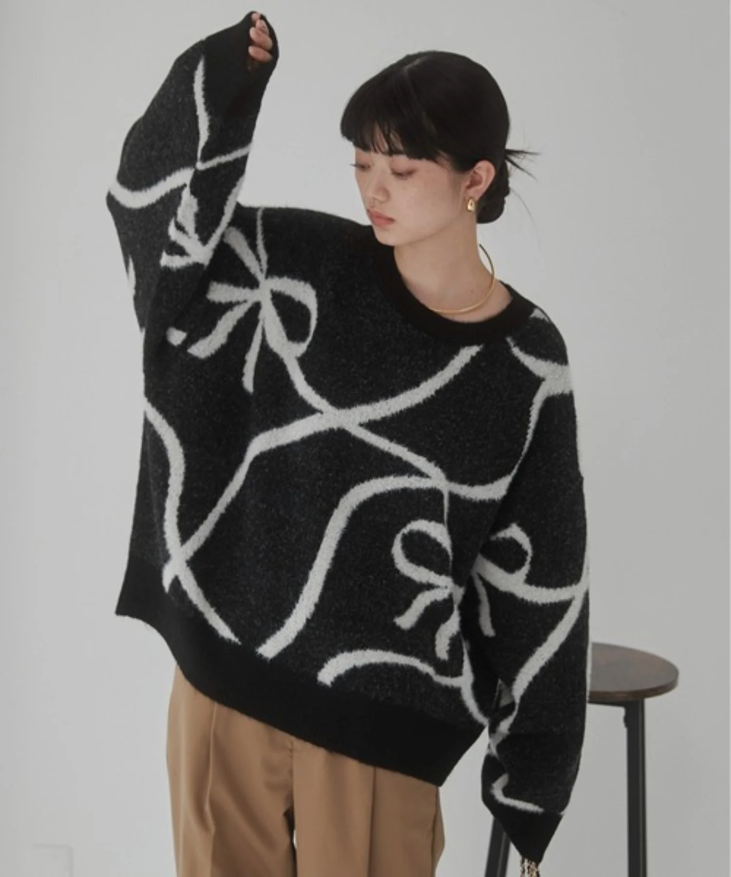 リボンデザインニット - Image 3