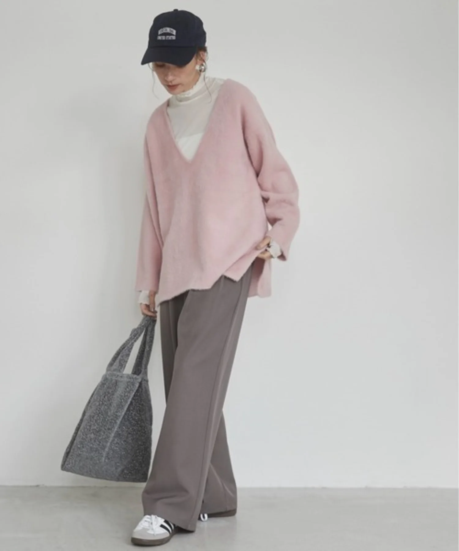 ダブルフェイスシャギーVネックプルオーバー - Image 8