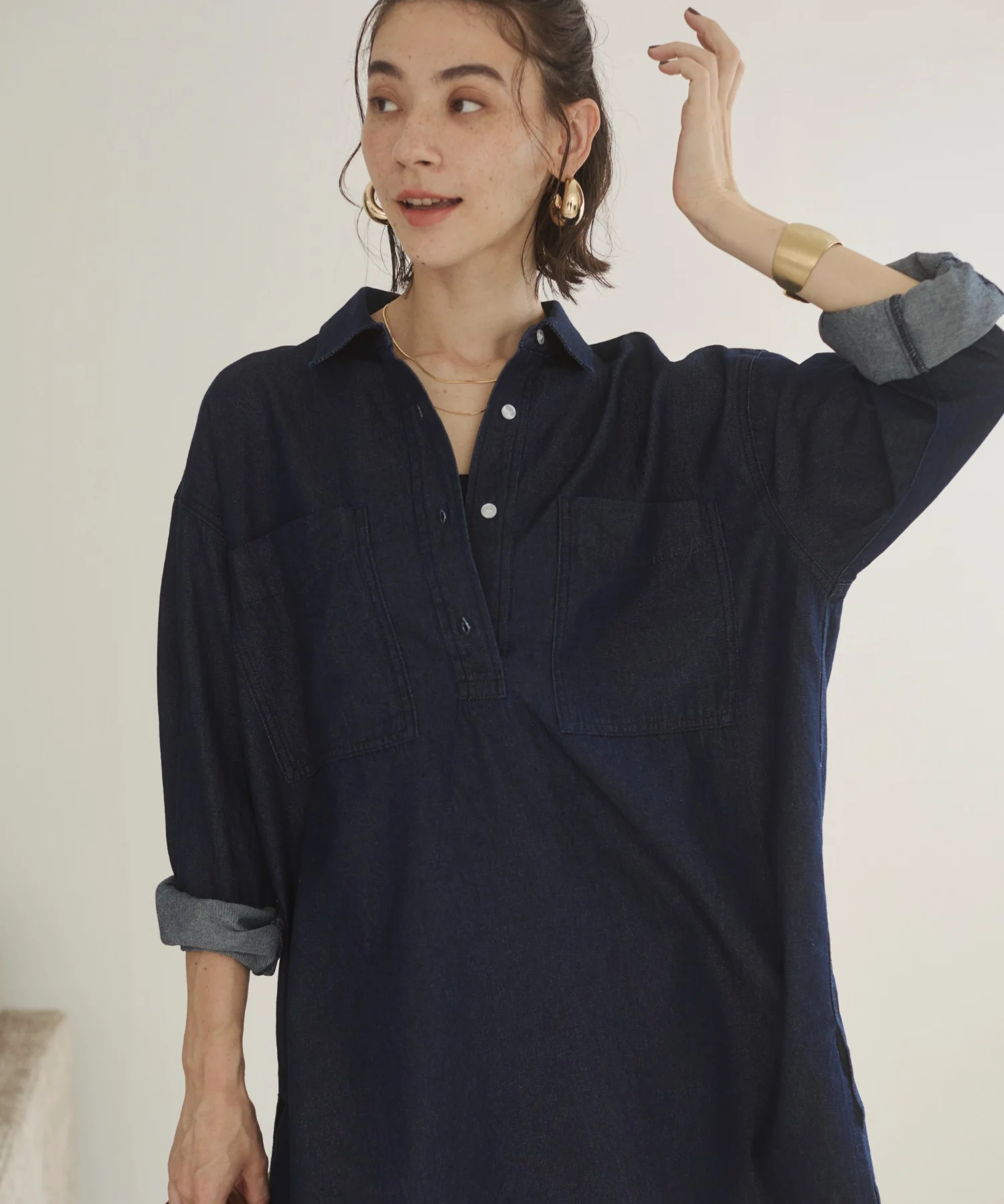 デニムチュニックシャツ - Image 15