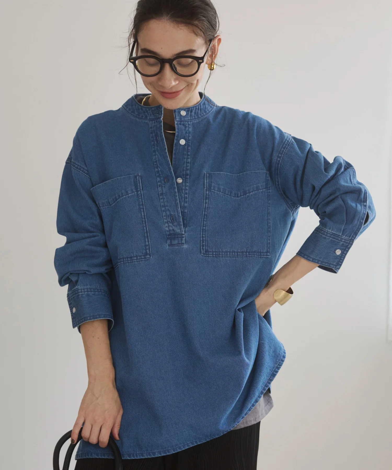 デニムチュニックシャツ - Image 4
