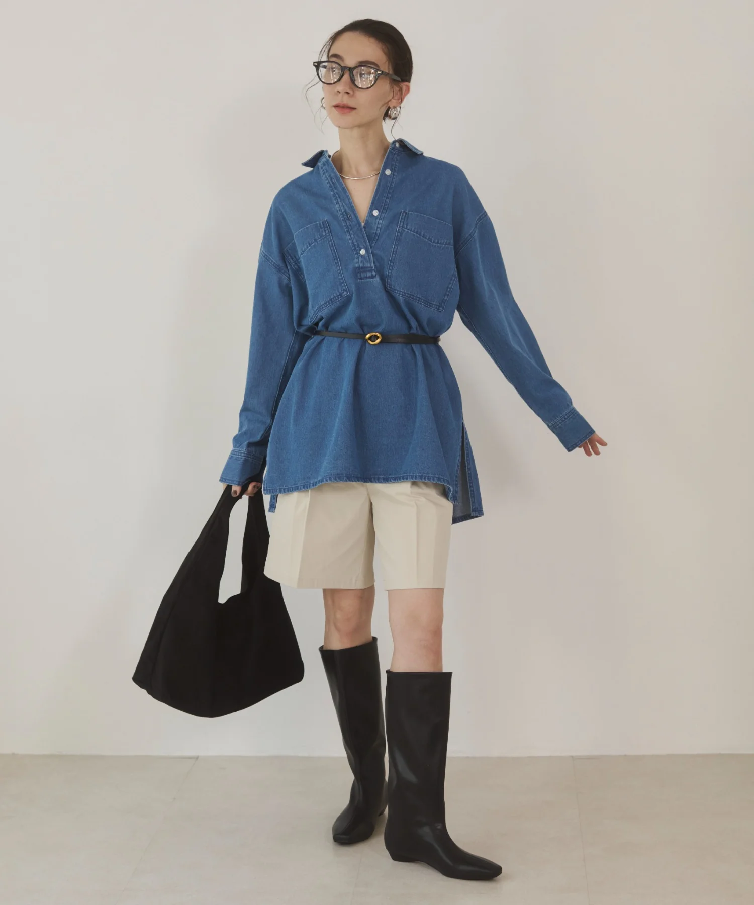デニムチュニックシャツ - Image 6