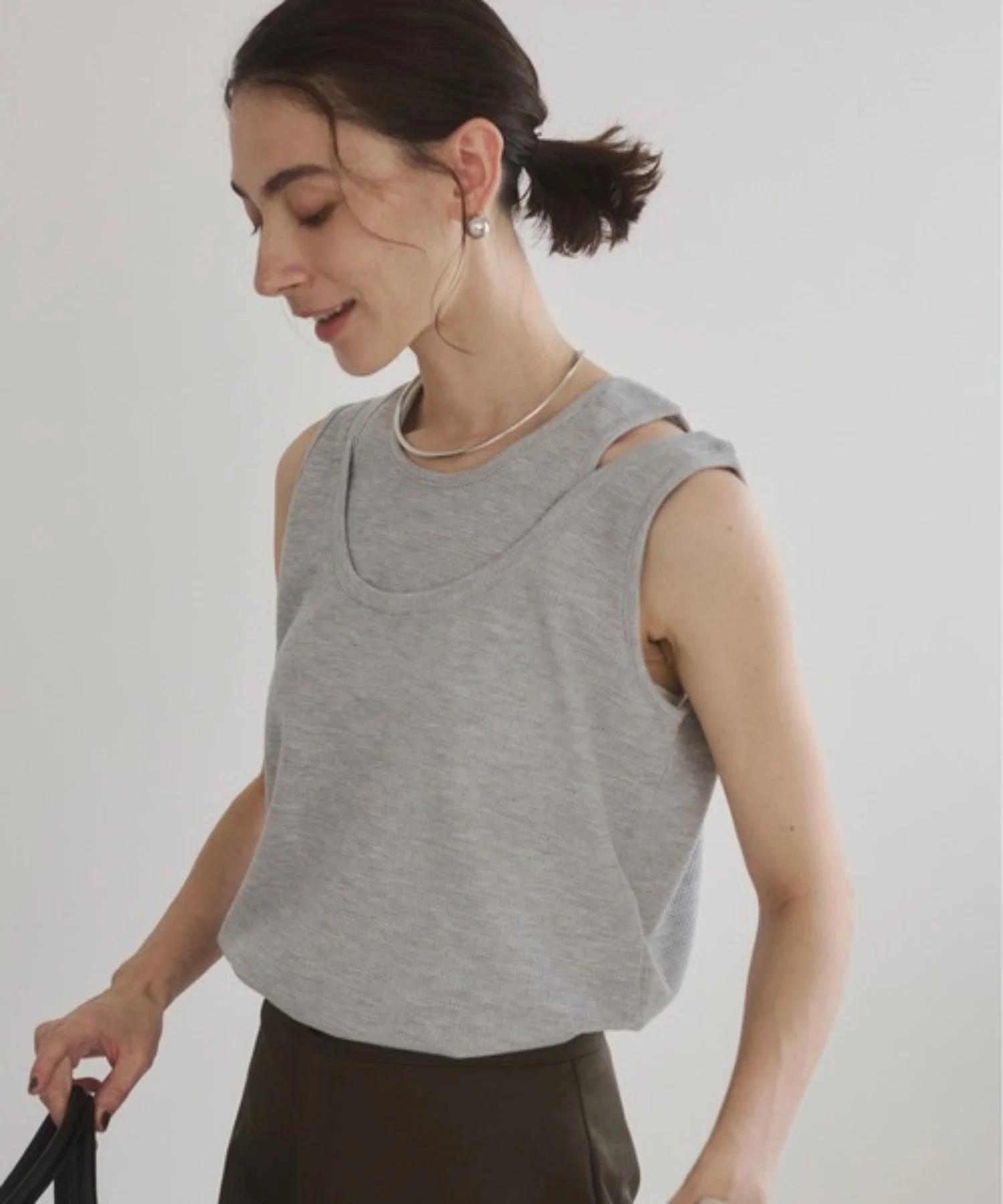 ワッフルフェイクレーヤードタンクトップ - Image 3