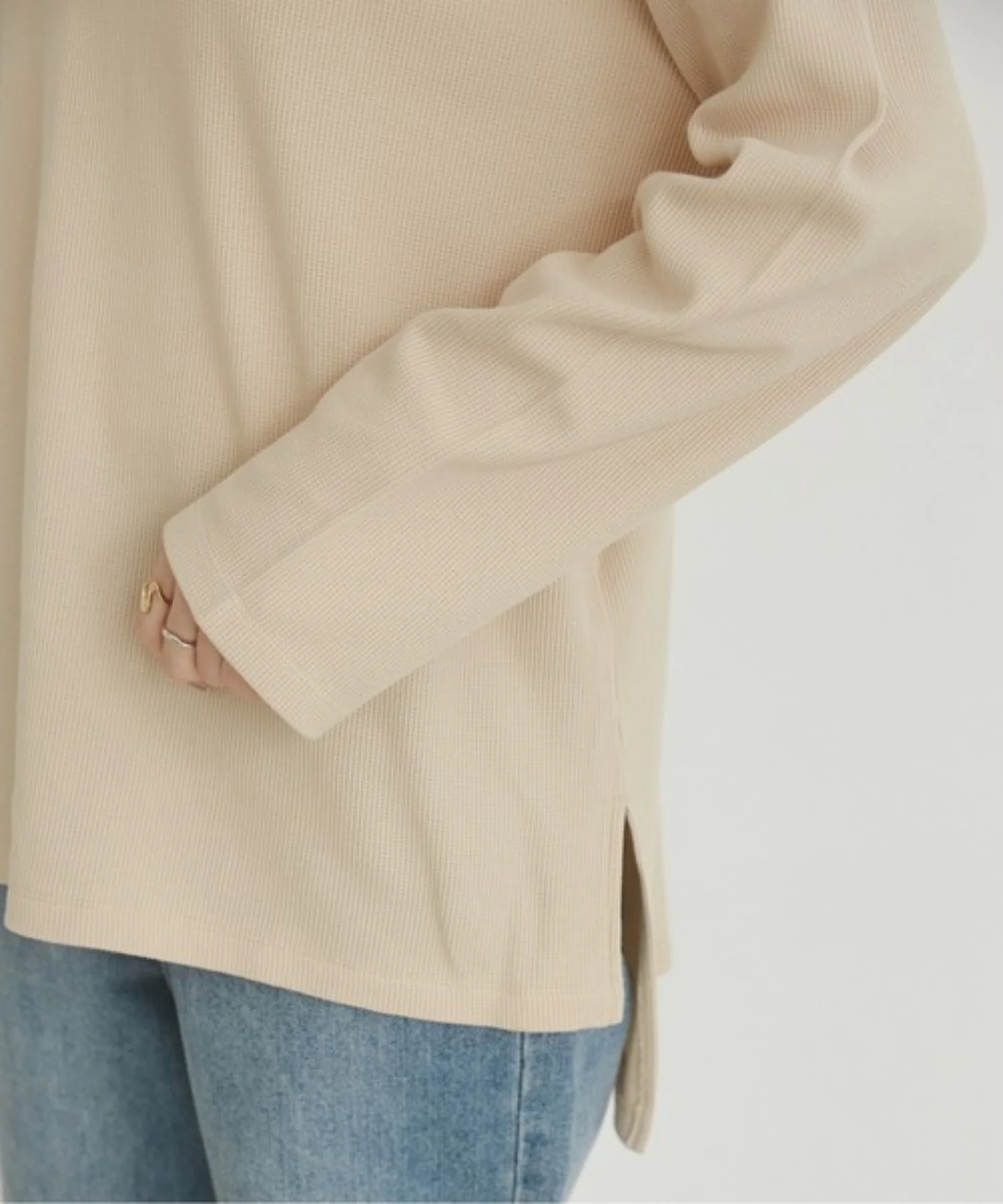 ワッフルフェイクレイヤードトップス - Image 8