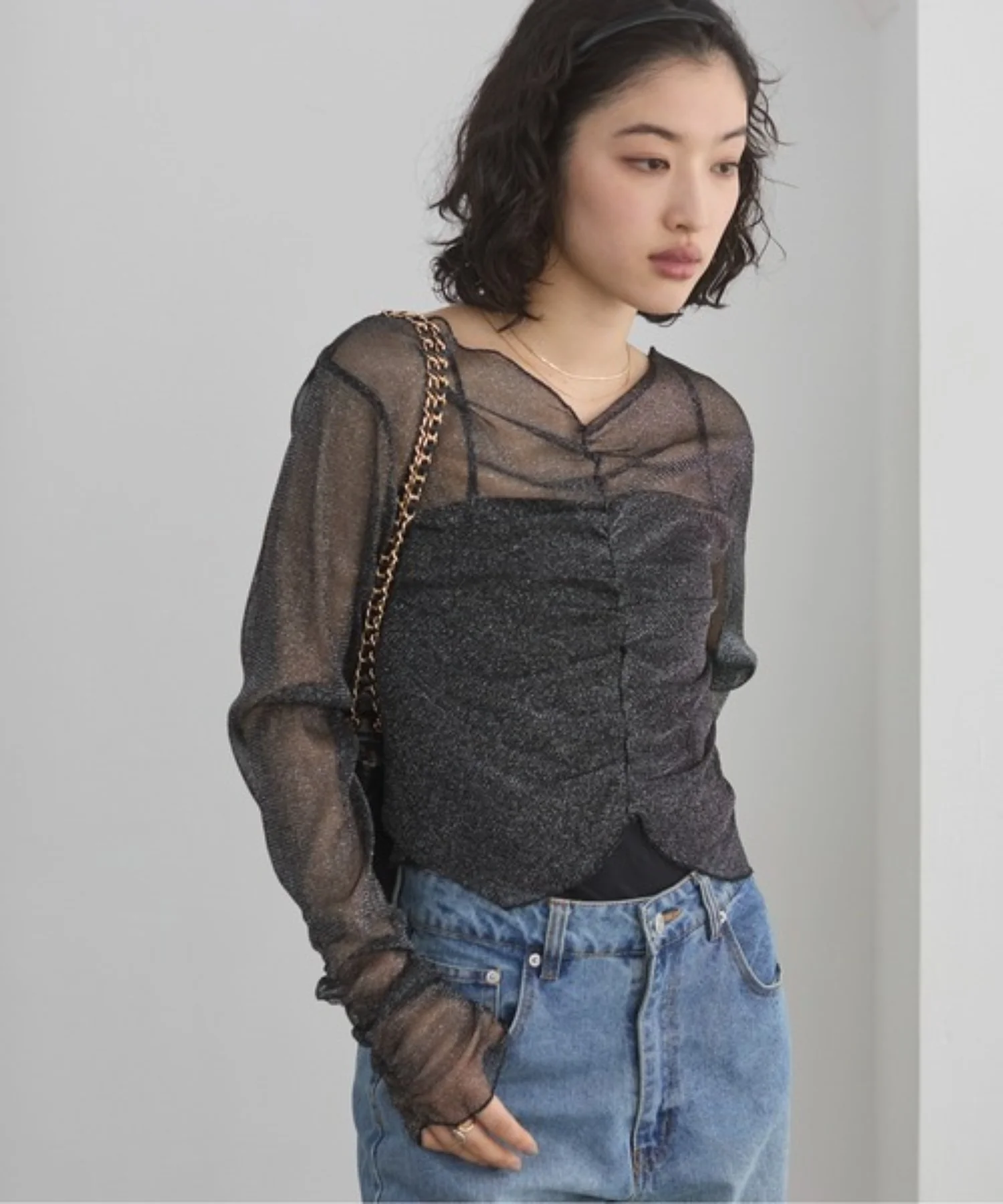 シャーリングラメシアートップス - Image 8