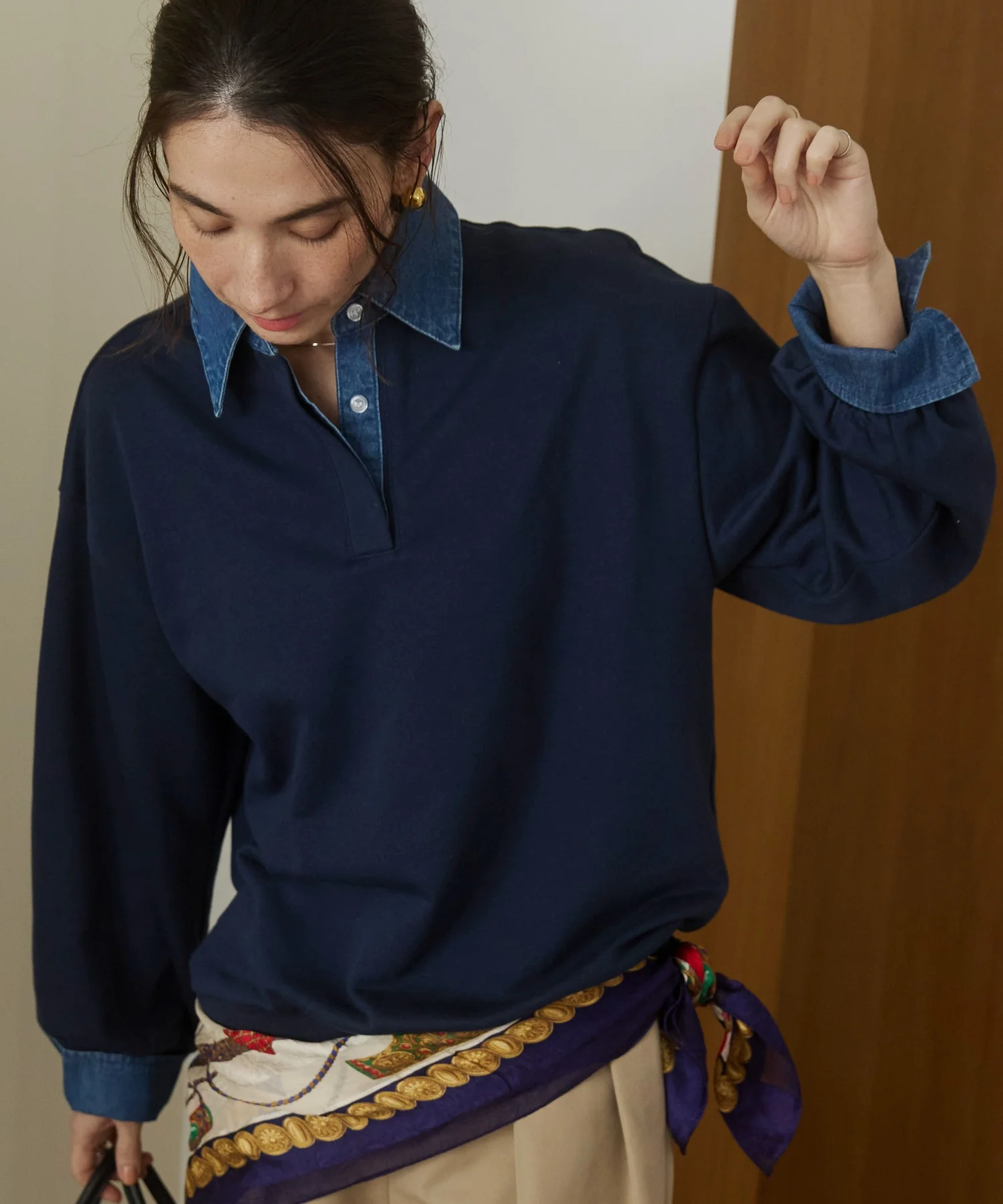 デニム襟スウェット - Image 17