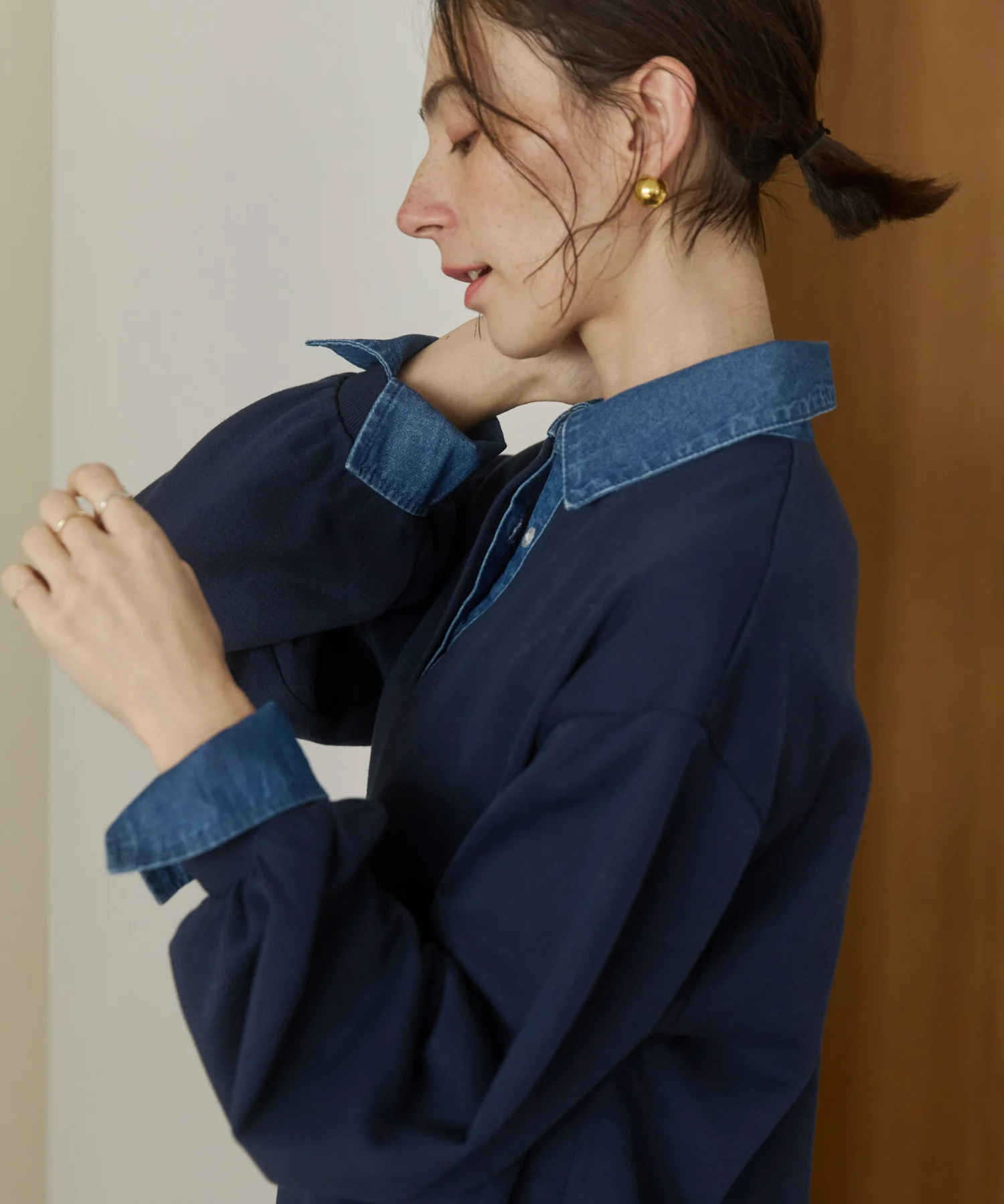 デニム襟スウェット - Image 19