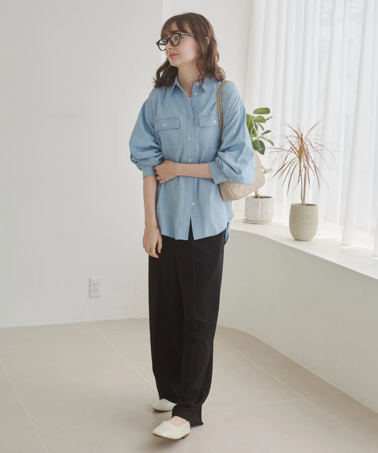 シアーデニムレギュラーカラーシャツ - Image 6