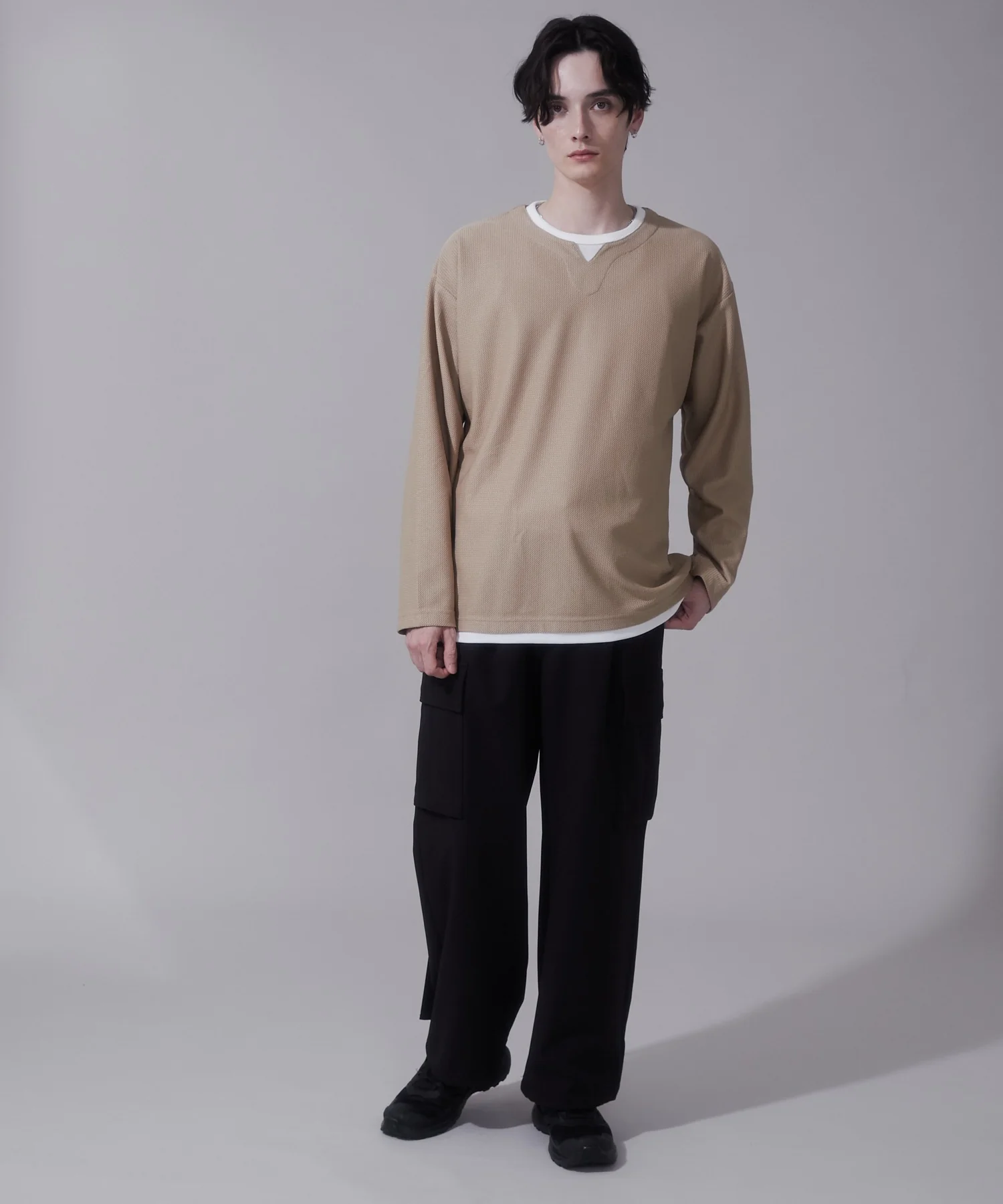 フェイクレイヤードキーネックT（LS） - Image 11
