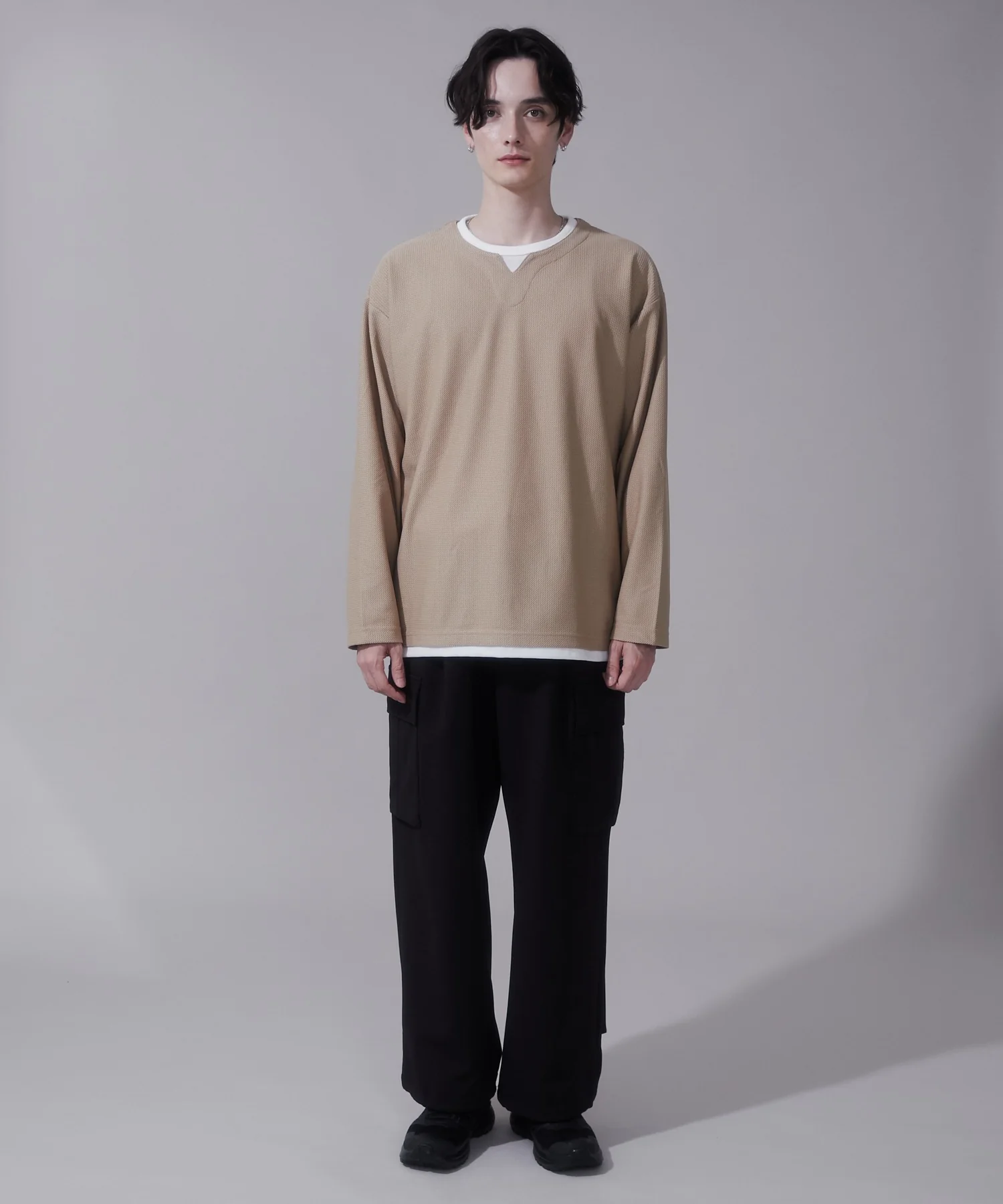 フェイクレイヤードキーネックT（LS） - Image 5