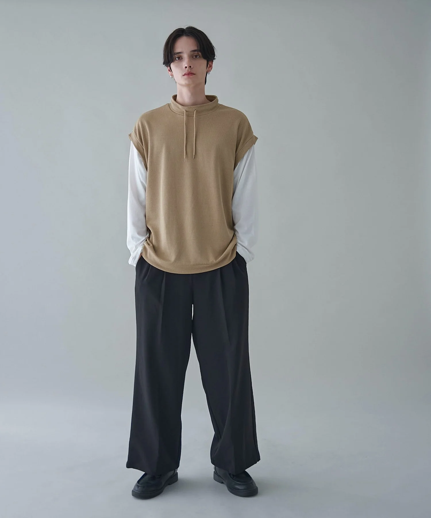 フェイクレイヤードモックネックベストT（LS） - Image 3