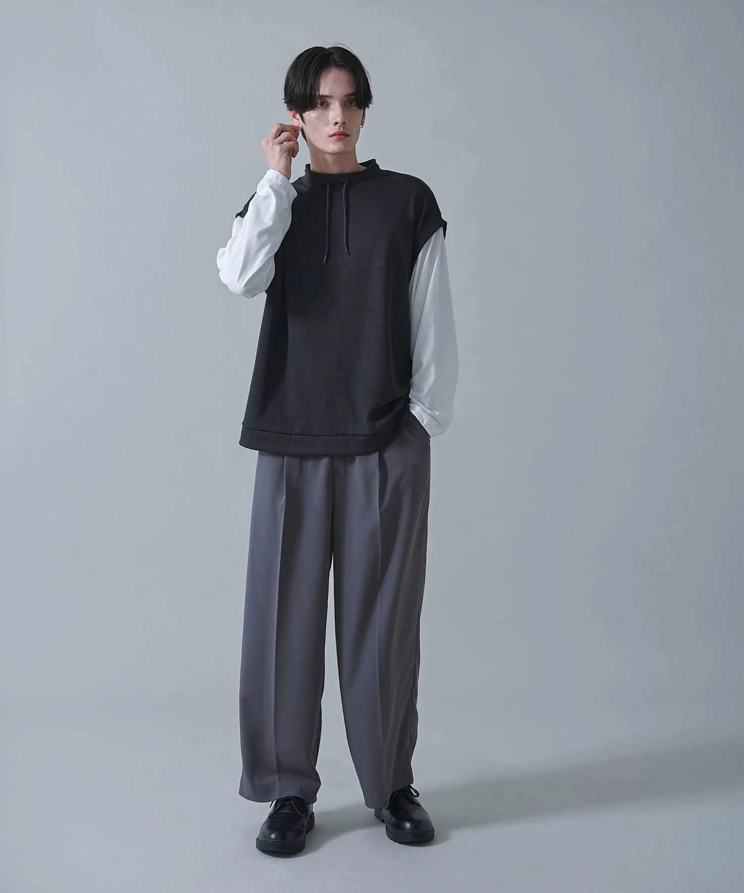 フェイクレイヤードモックネックベストT（LS） - Image 4