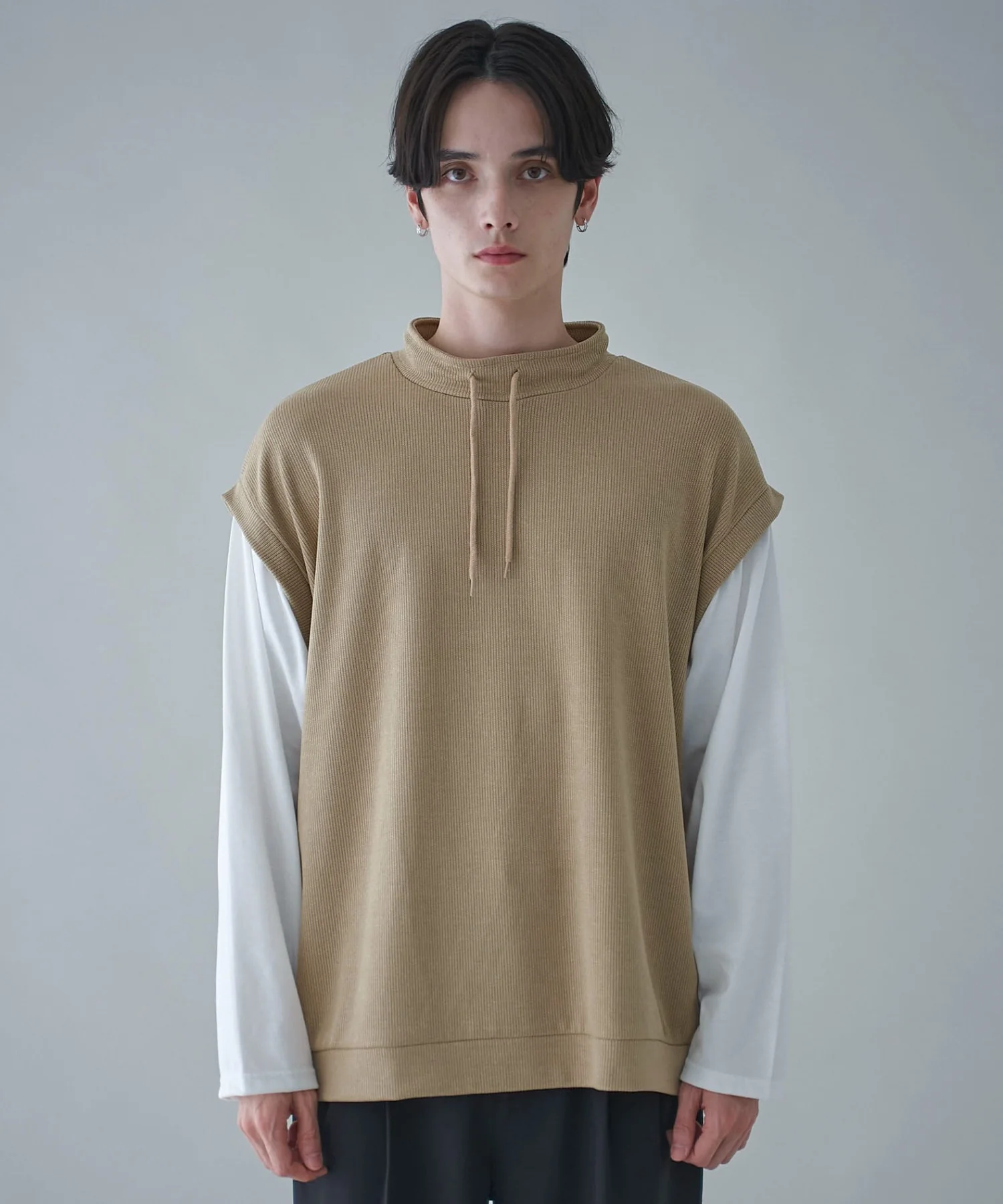 フェイクレイヤードモックネックベストT（LS） - Image 5