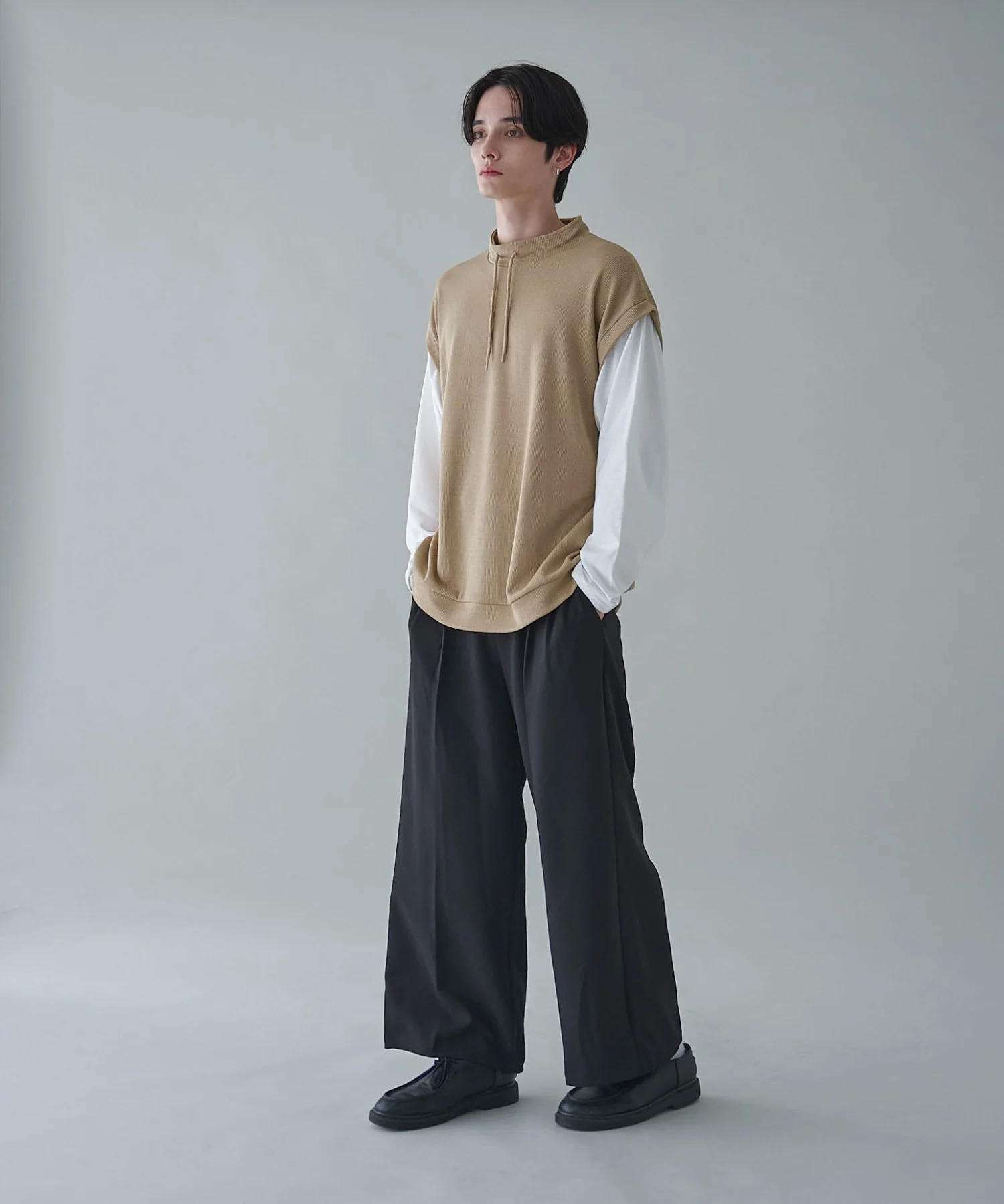 フェイクレイヤードモックネックベストT（LS） - Image 9