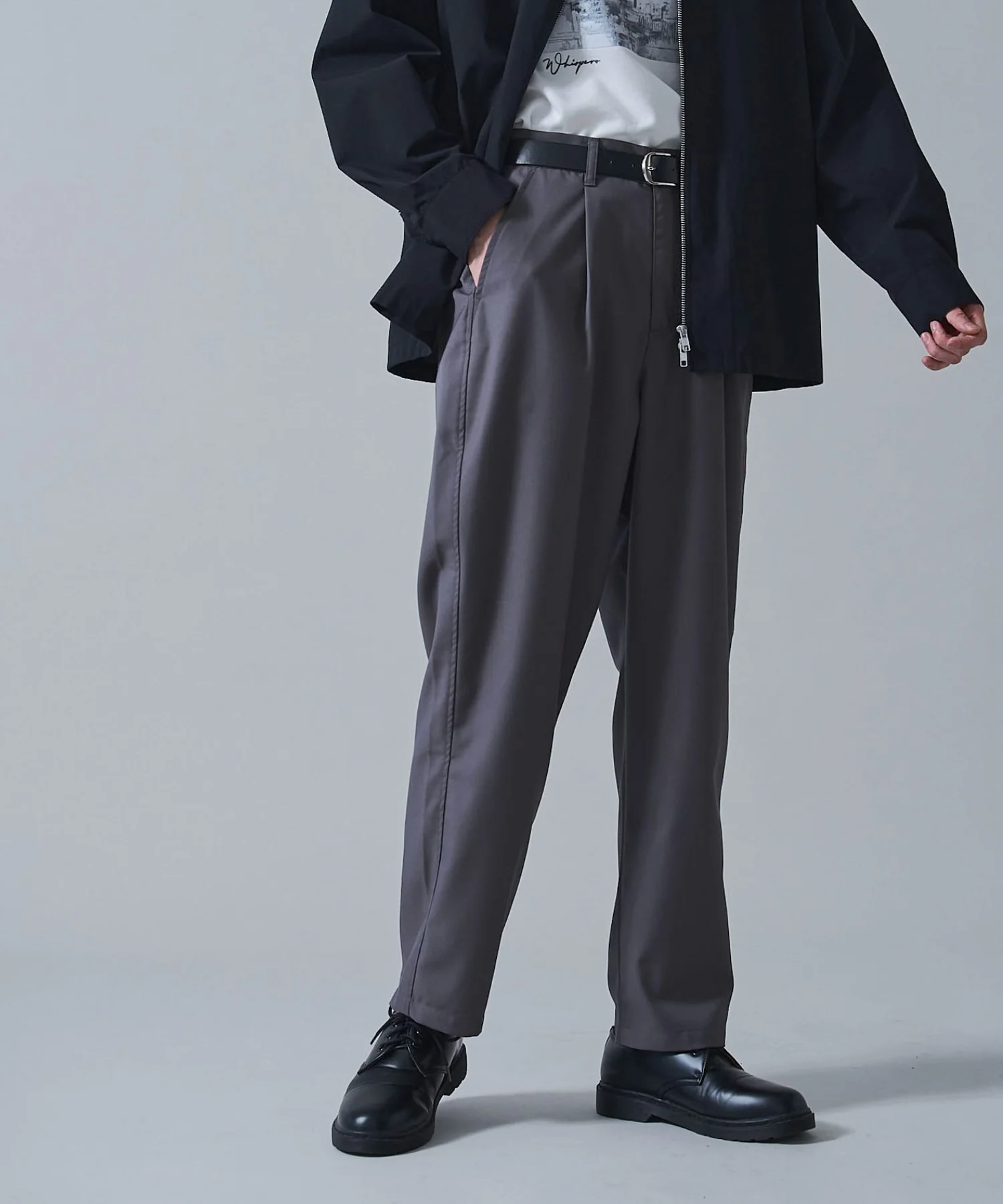 ベルト付きテーパードスラックス - Image 8