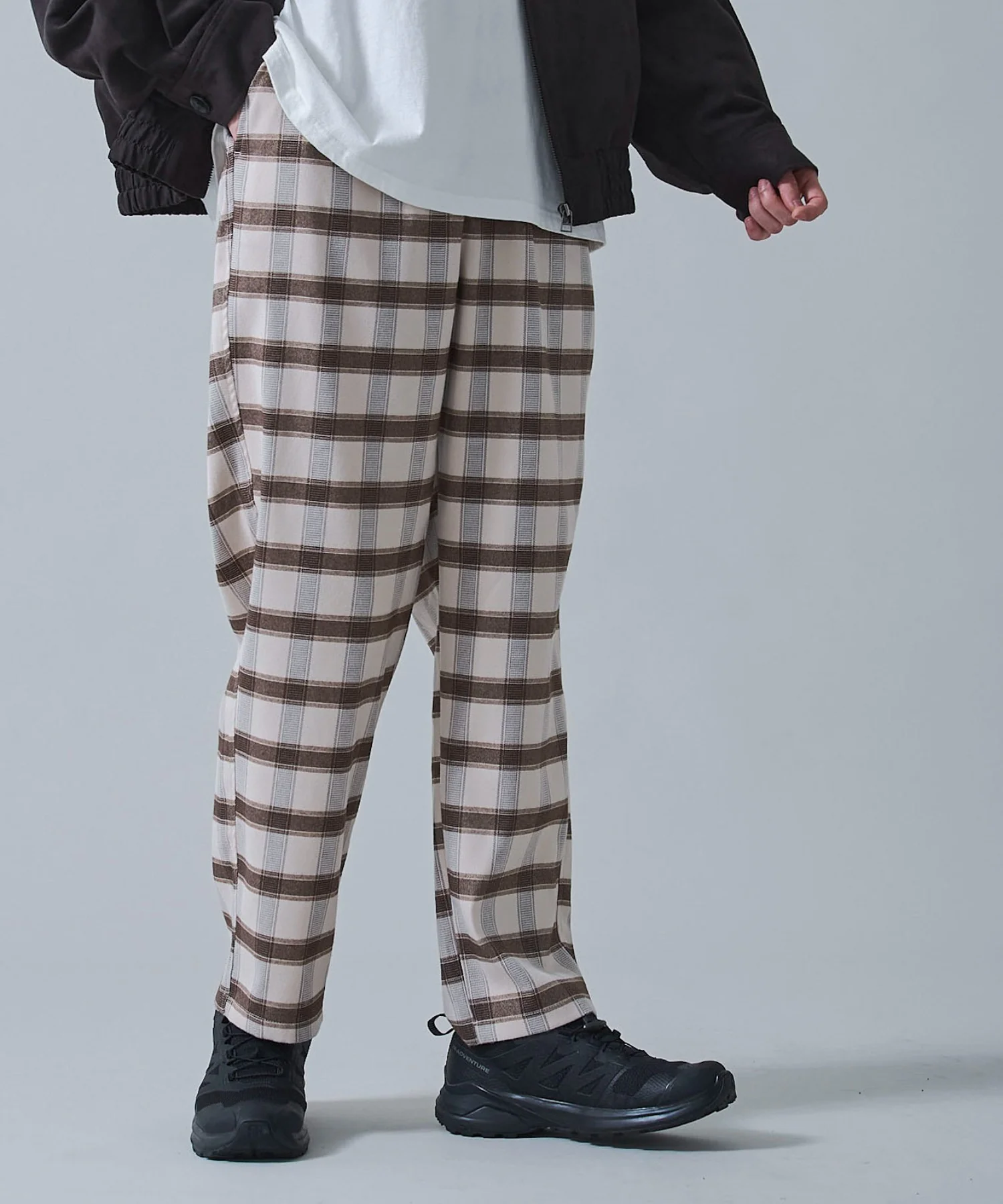 チェックテーパードスラックス - Image 6