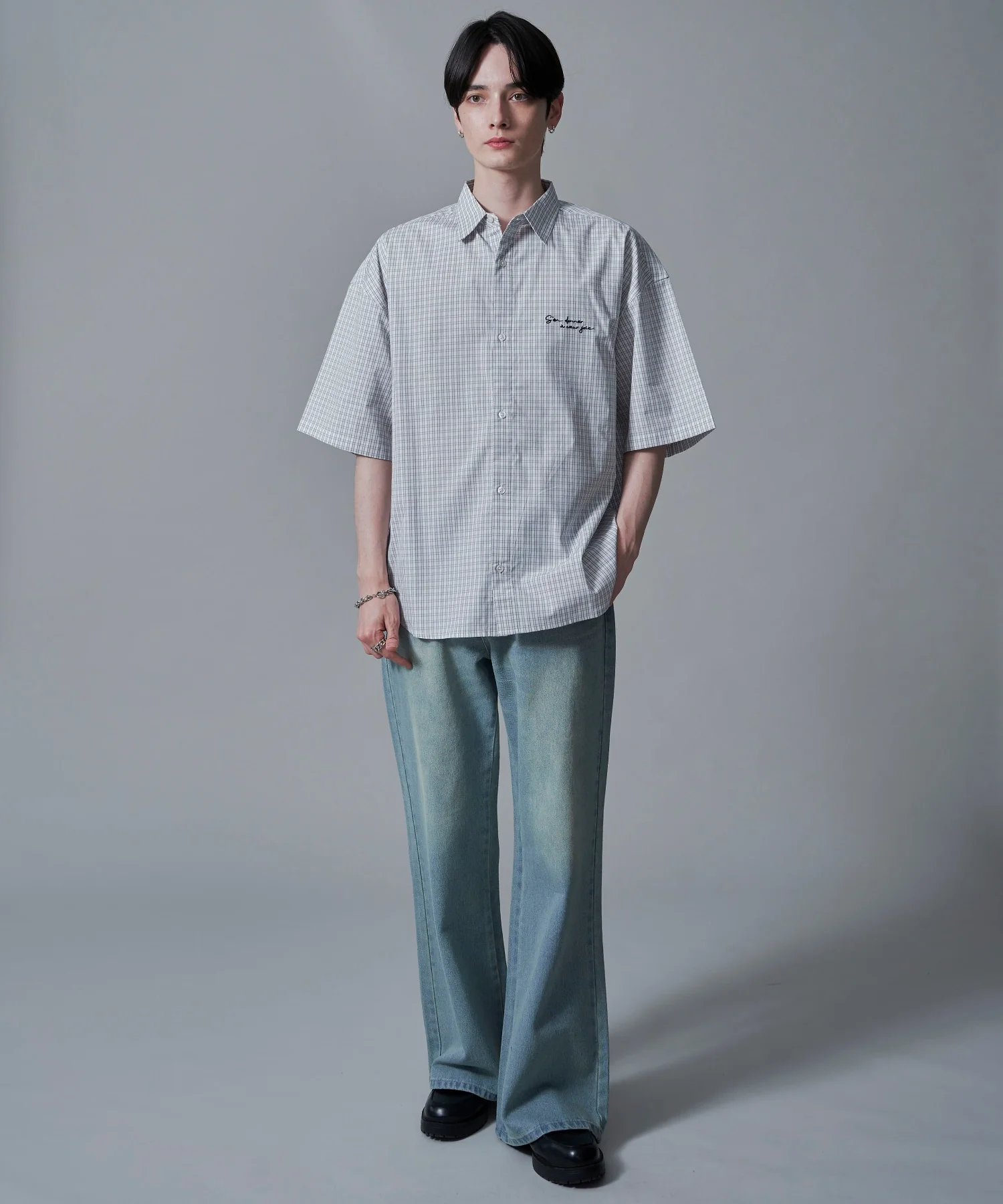 ワンポイントチェックシャツ（SS） - Image 3