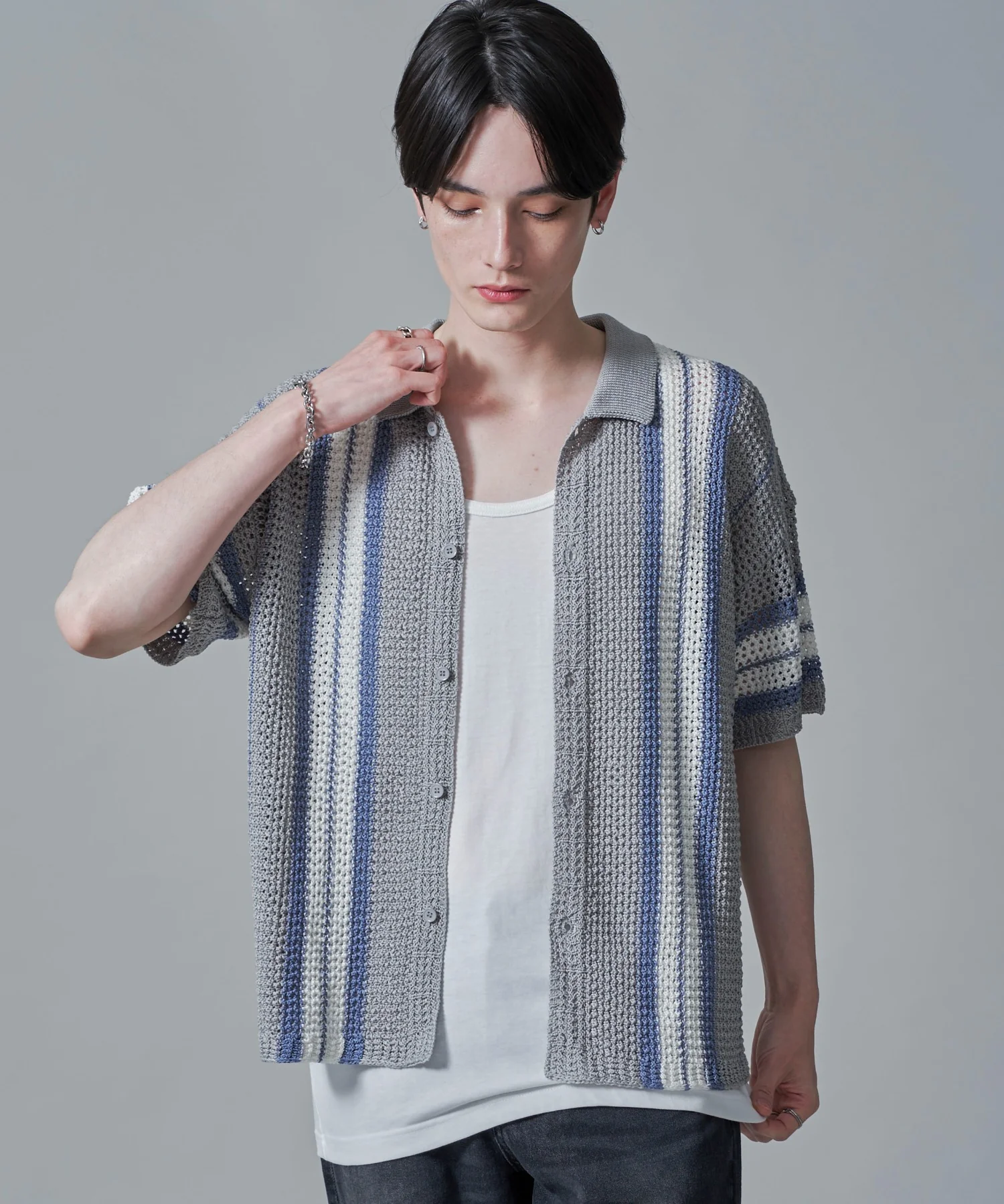 ラインニットシャツ（SS） - Image 3