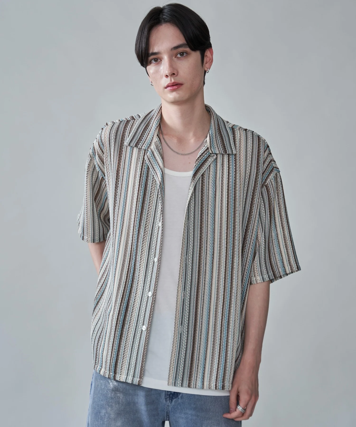 ストライプメッシュBIGシャツ（SS） - Image 11