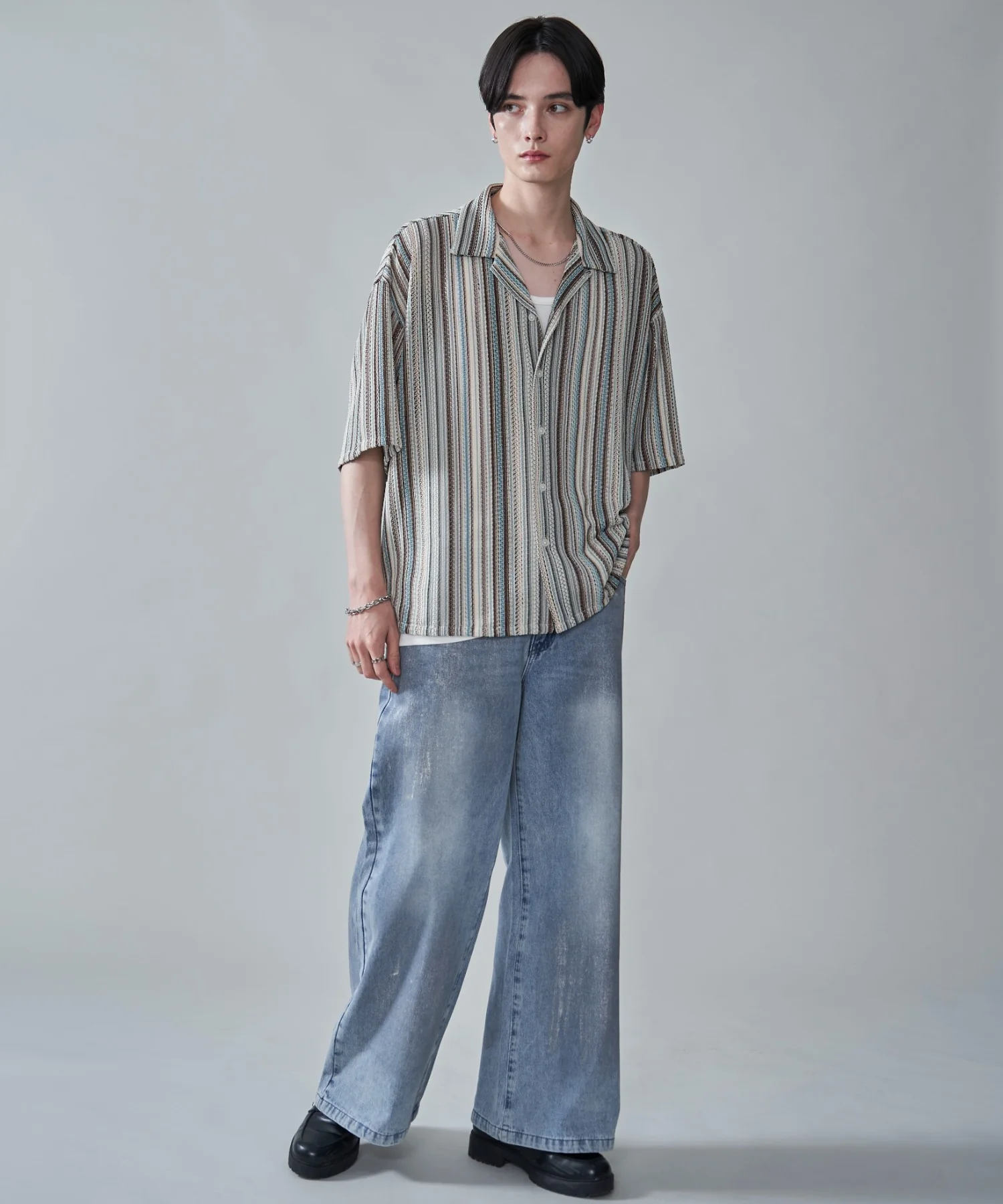 ストライプメッシュBIGシャツ（SS） - Image 14