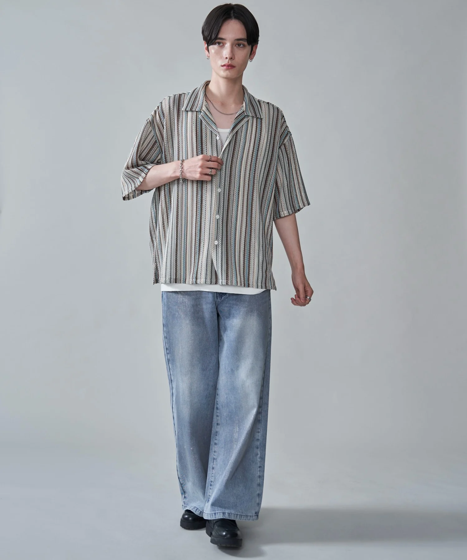 ストライプメッシュBIGシャツ（SS） - Image 15