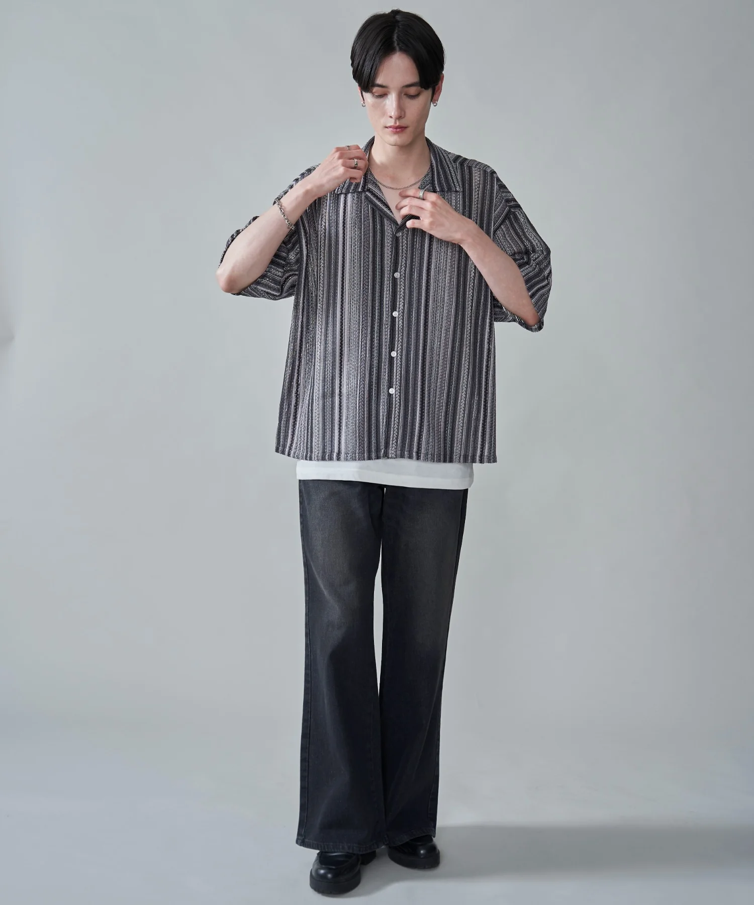 ストライプメッシュBIGシャツ（SS） - Image 22