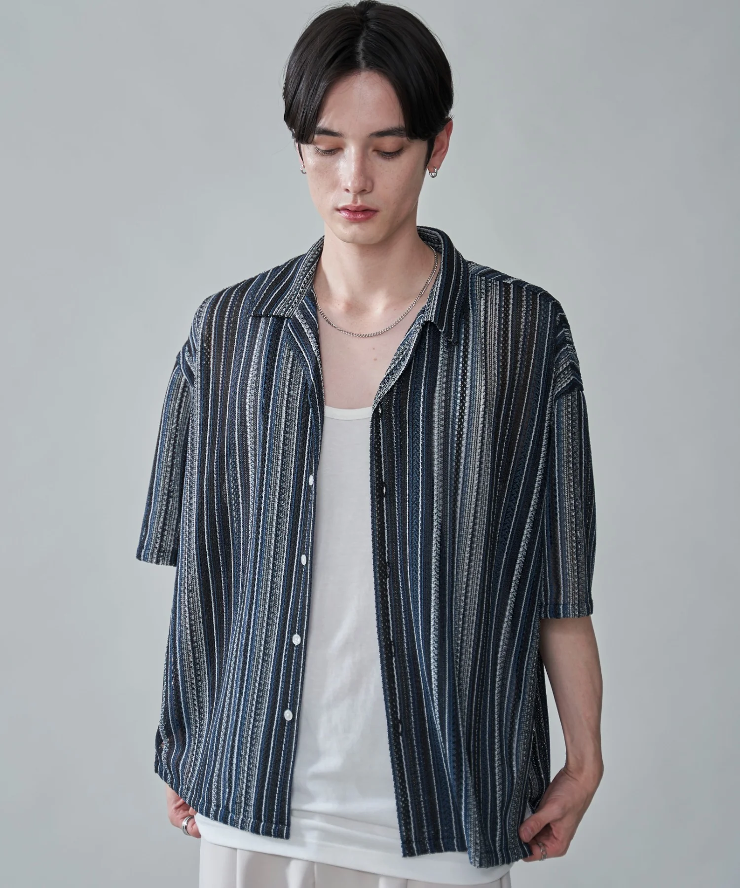 ストライプメッシュBIGシャツ（SS） - Image 24