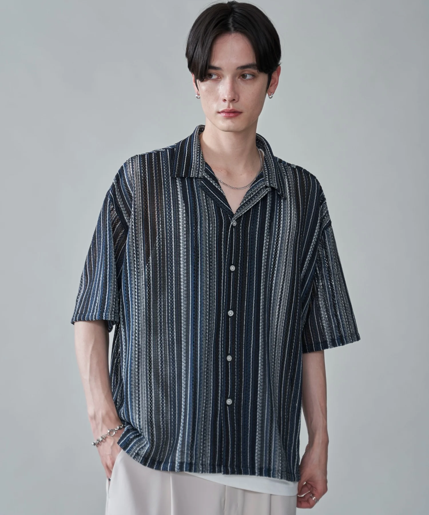 ストライプメッシュBIGシャツ（SS） - Image 26