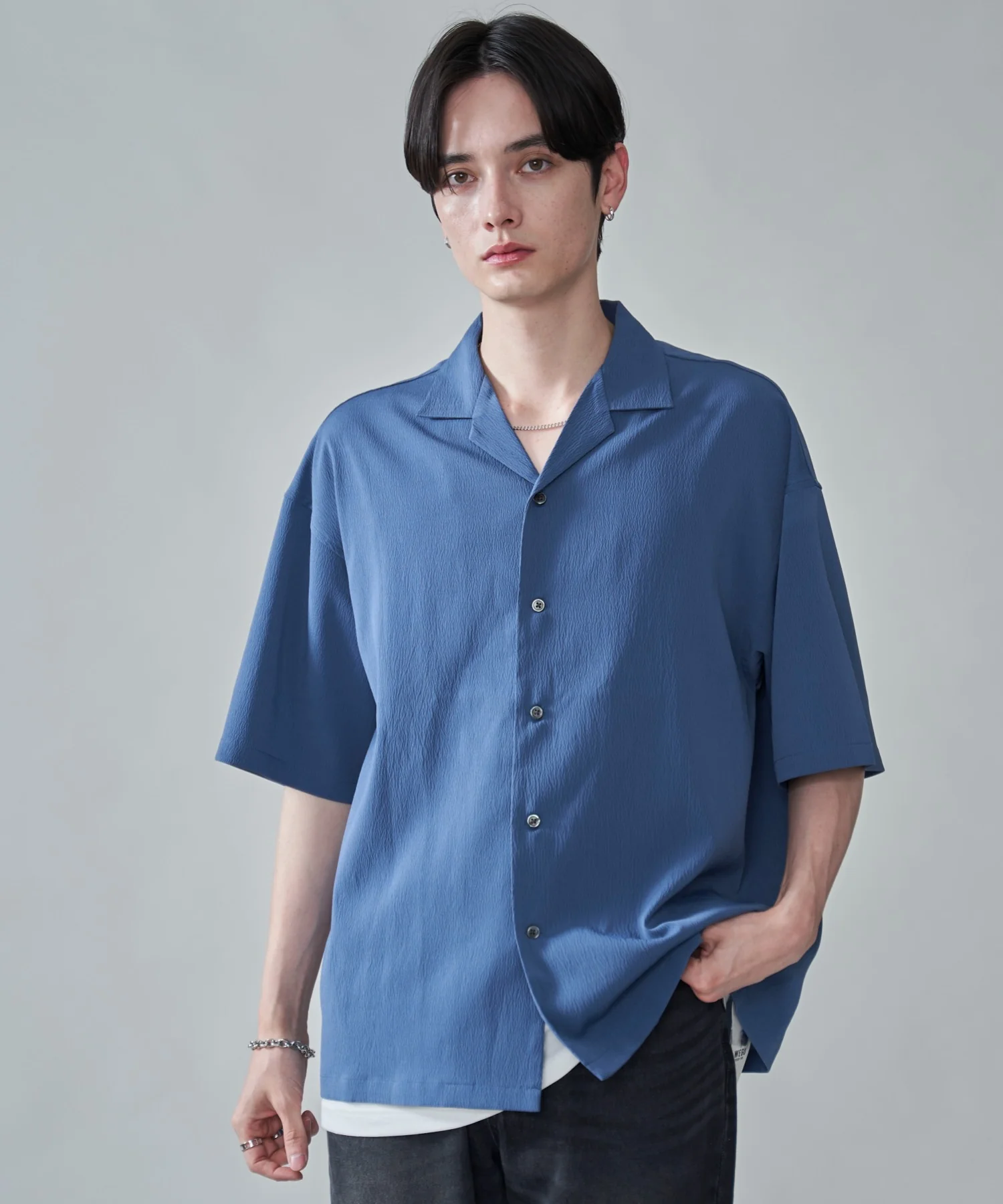 クレープオープンカラーシャツ（SS） - Image 9