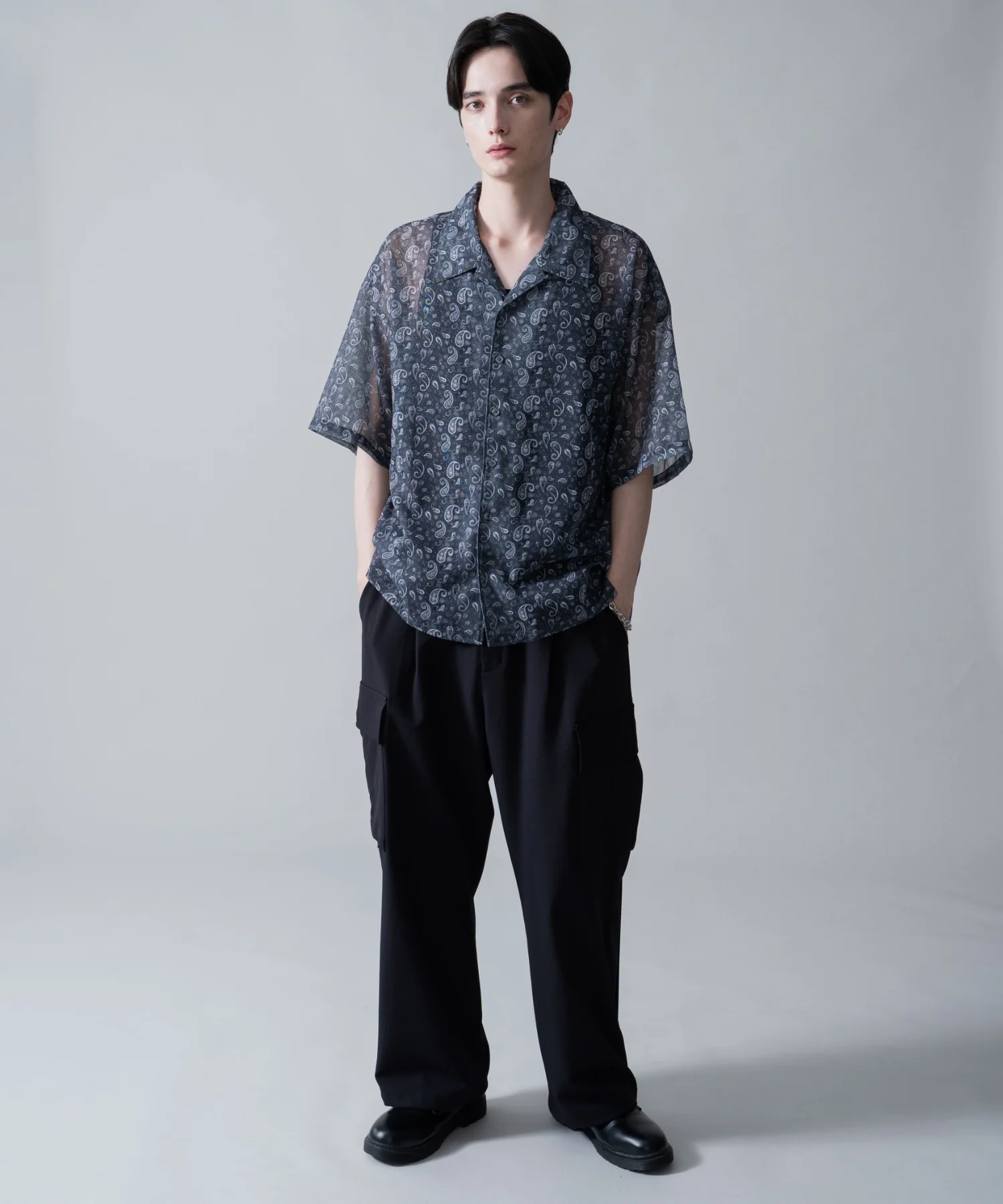メッシュパターンオープンカラーシャツ（SS） - Image 15