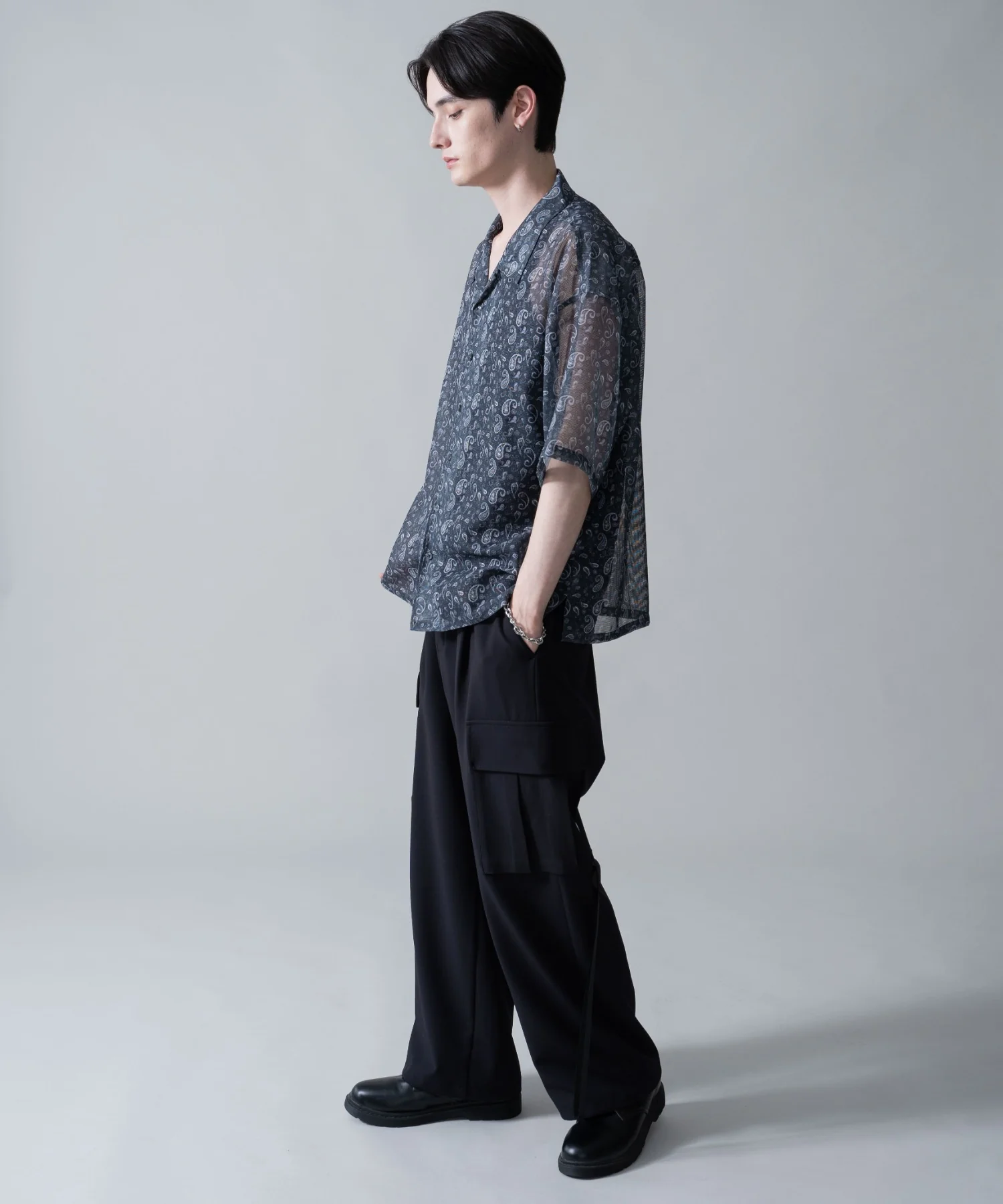 メッシュパターンオープンカラーシャツ（SS） - Image 16
