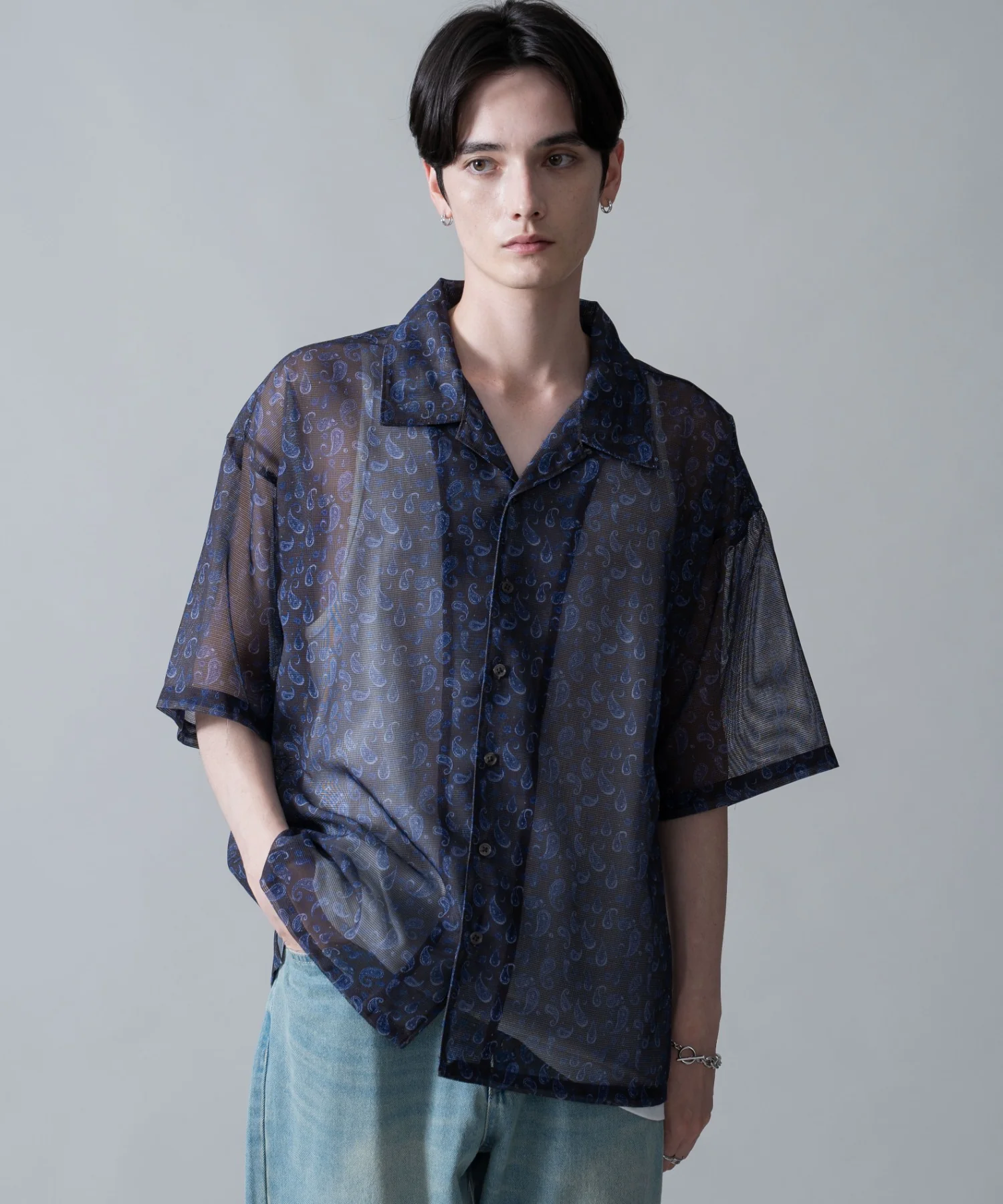メッシュパターンオープンカラーシャツ（SS） - Image 21