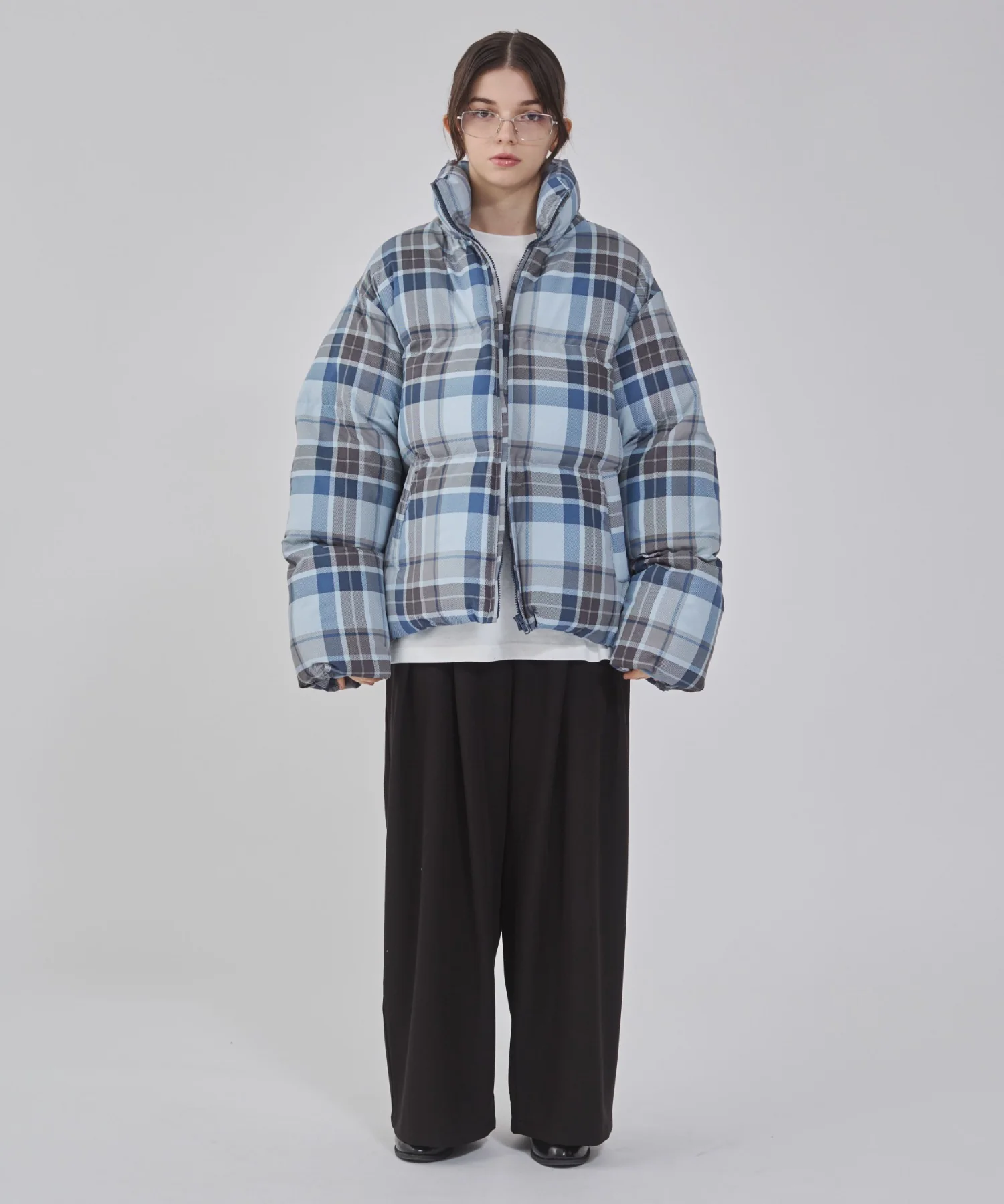 チェックパファーブルゾン - Image 4