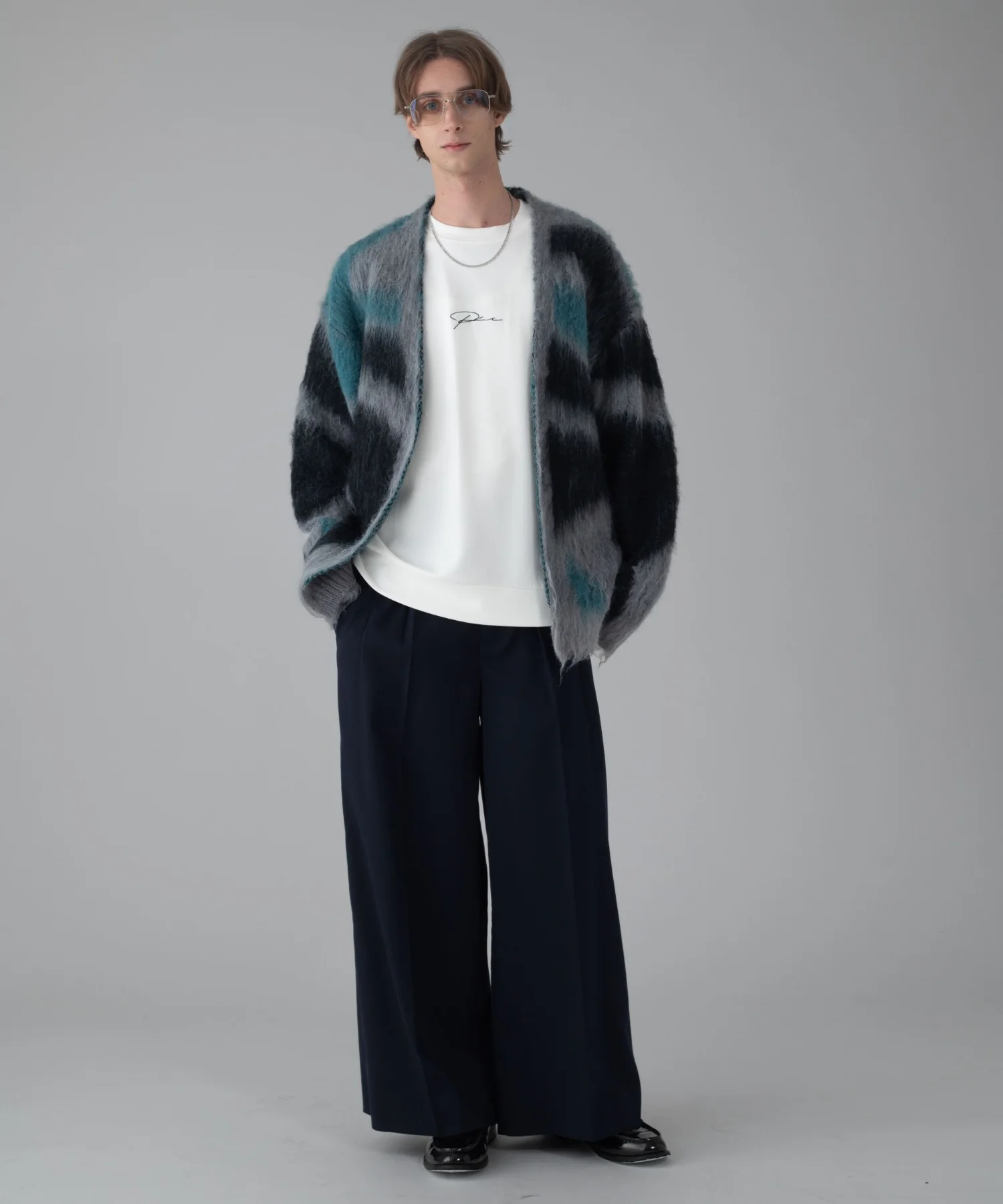 モヘアタッチパターンカーディガン - Image 12