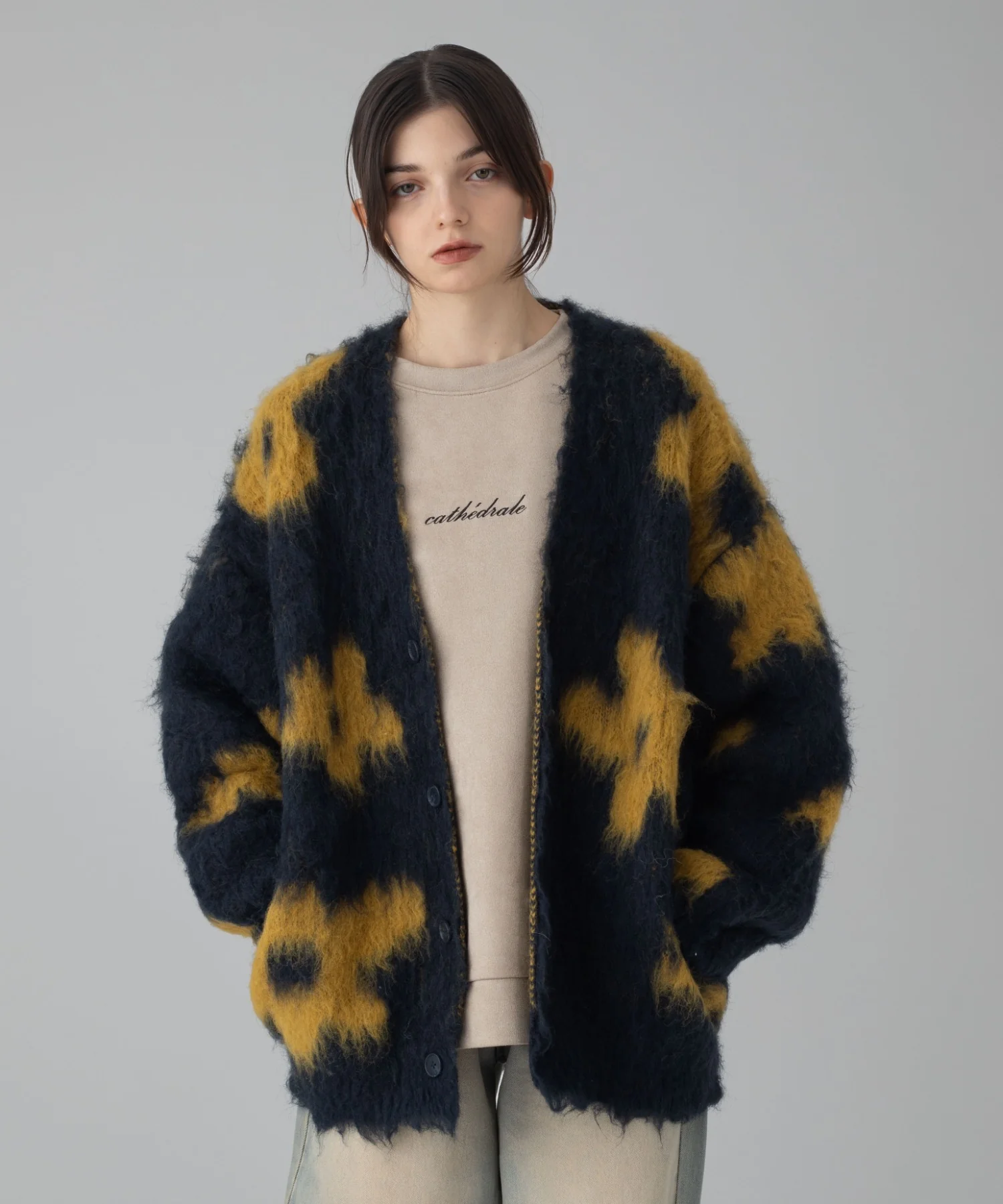 モヘアタッチパターンカーディガン - Image 28