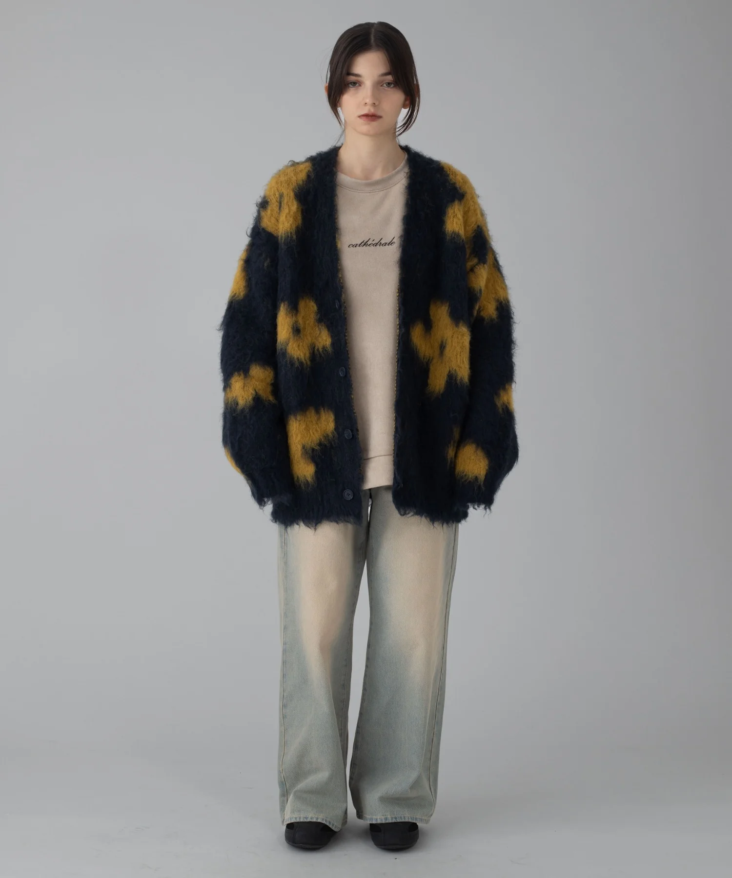 モヘアタッチパターンカーディガン - Image 31