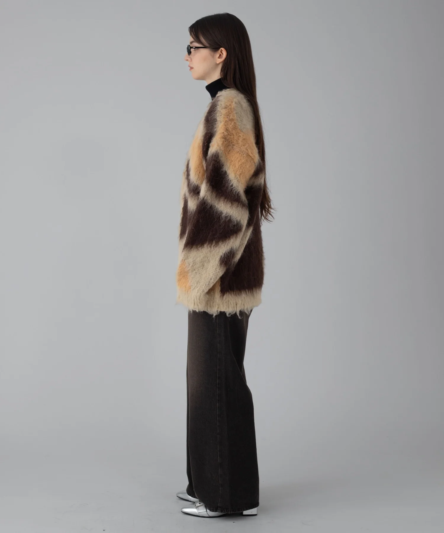 モヘアタッチパターンカーディガン - Image 49