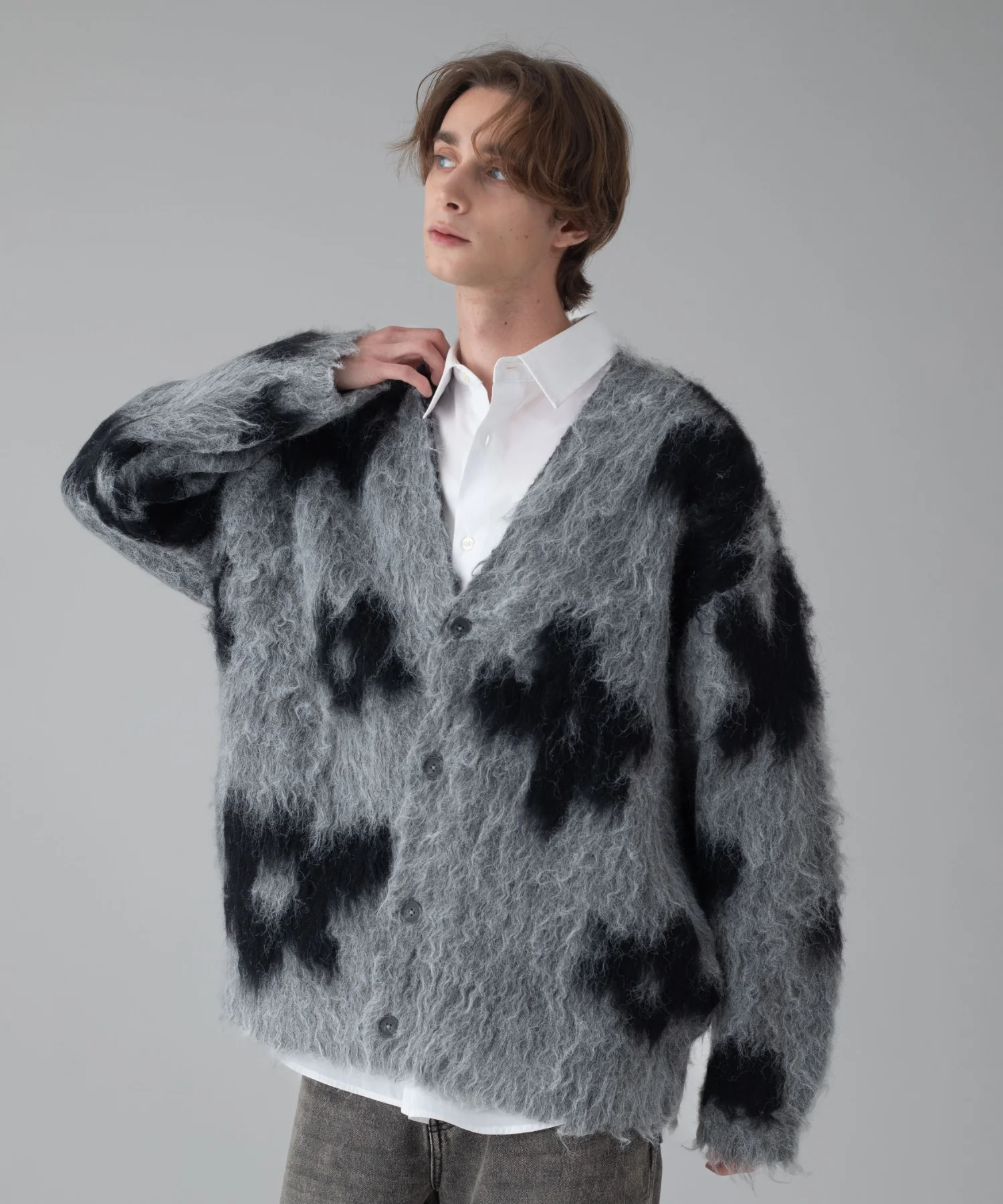 モヘアタッチパターンカーディガン - Image 55