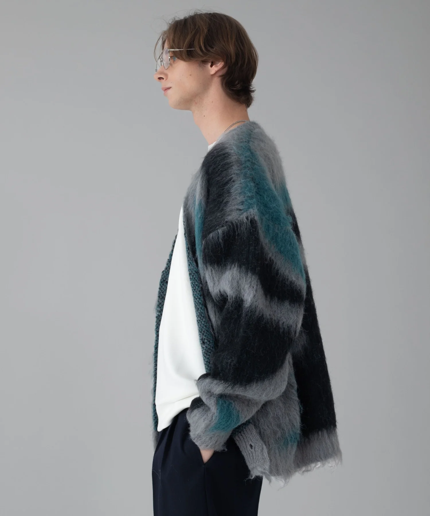 モヘアタッチパターンカーディガン - Image 70