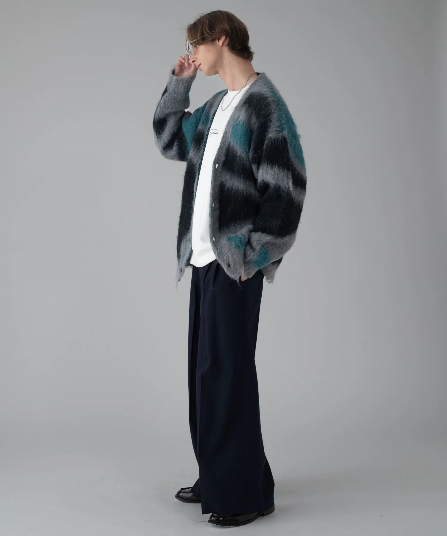 モヘアタッチパターンカーディガン - Image 74
