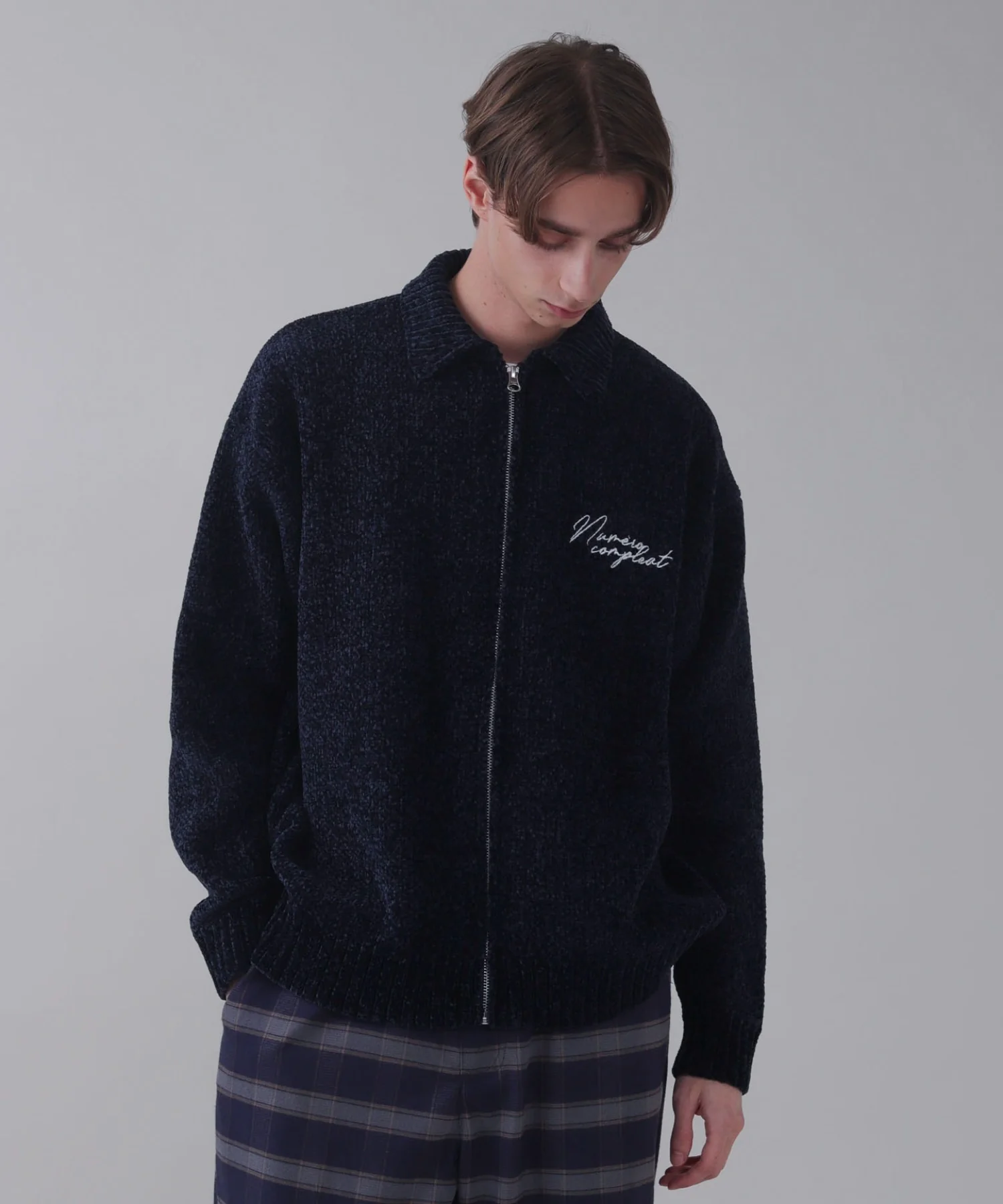 ベロアモールワンポイントZIPカーディガン - Image 10