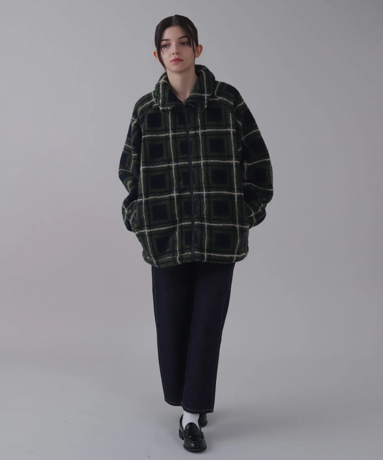 ボアチェックブルゾン - Image 6