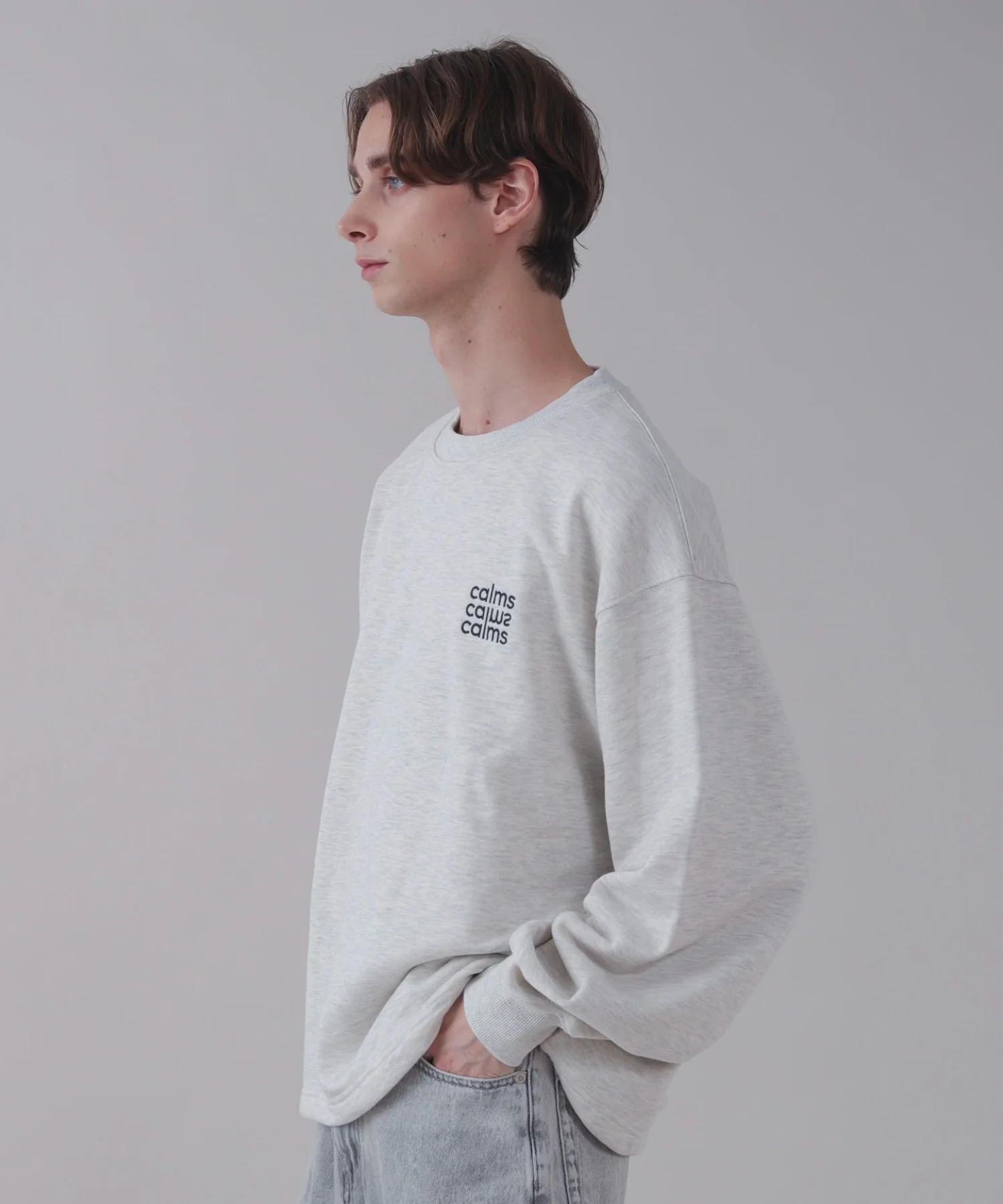 ショートドロストワンポイント刺繍プルオーバー - Image 23