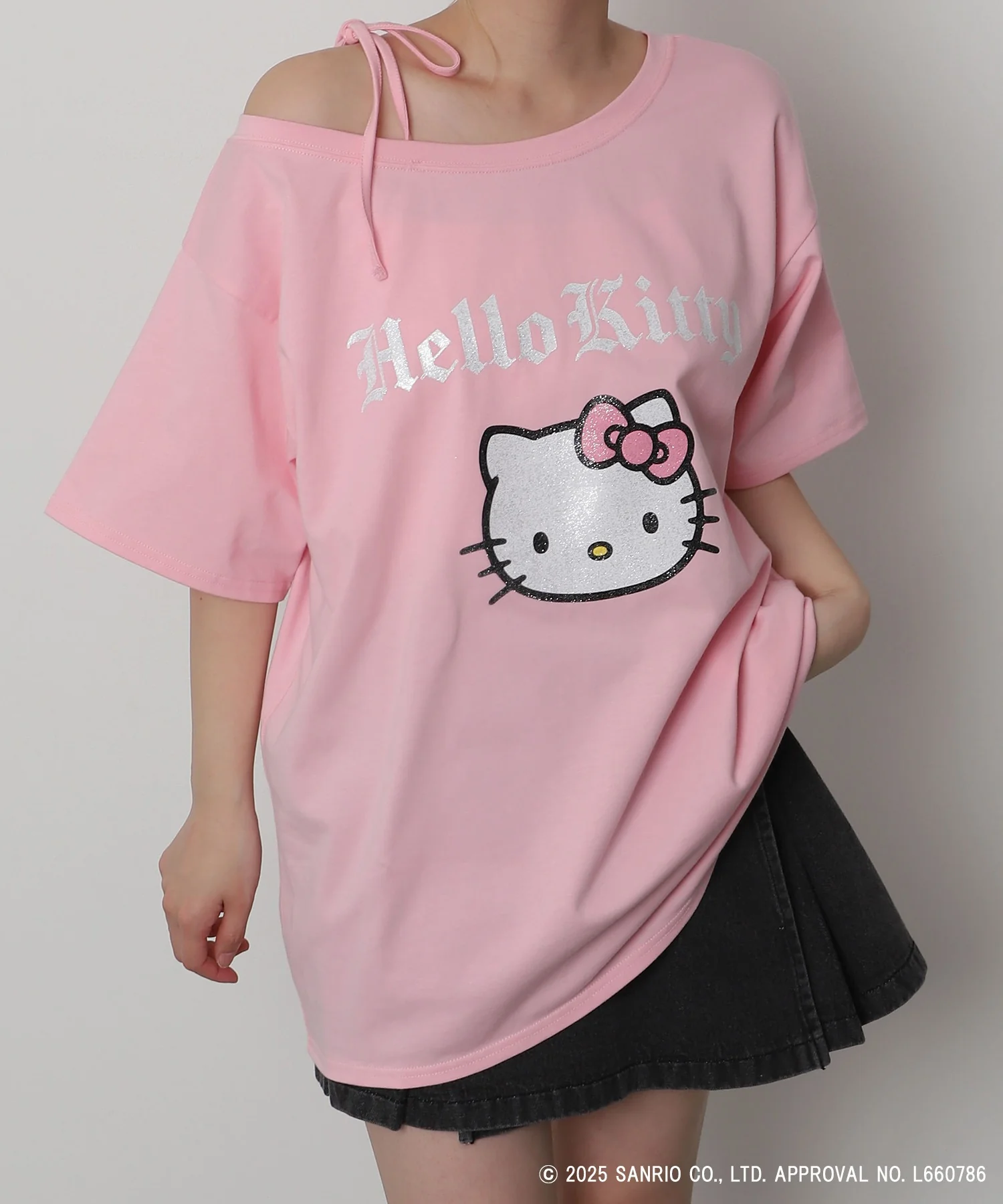 HELLOKITTYコラボオフショルビッグT - Image 4