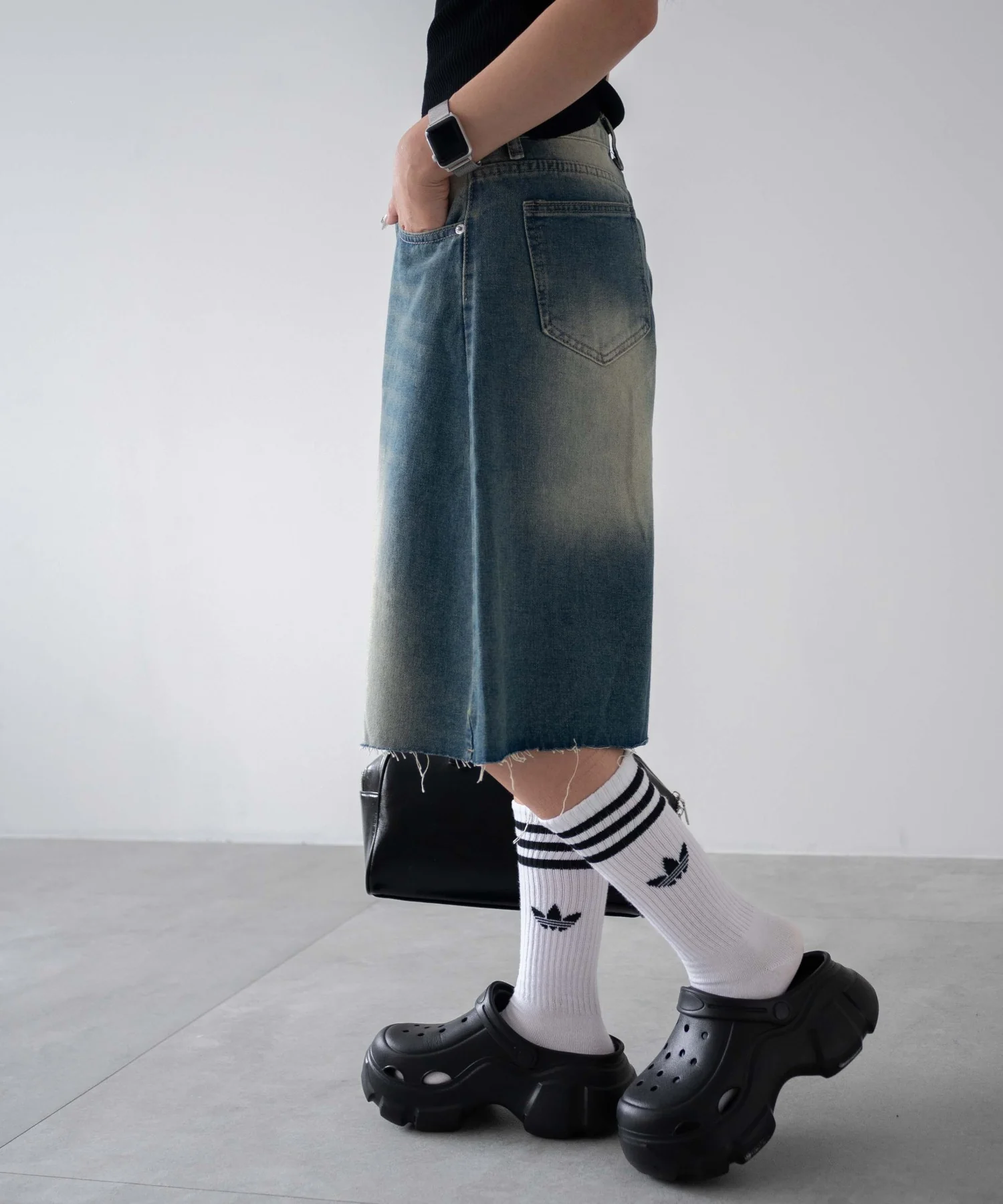 ウオッシュドデニムハーフパンツ - Image 6