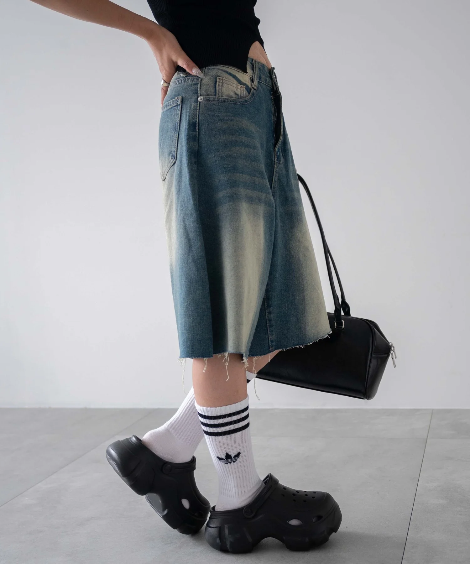 ウオッシュドデニムハーフパンツ - Image 8