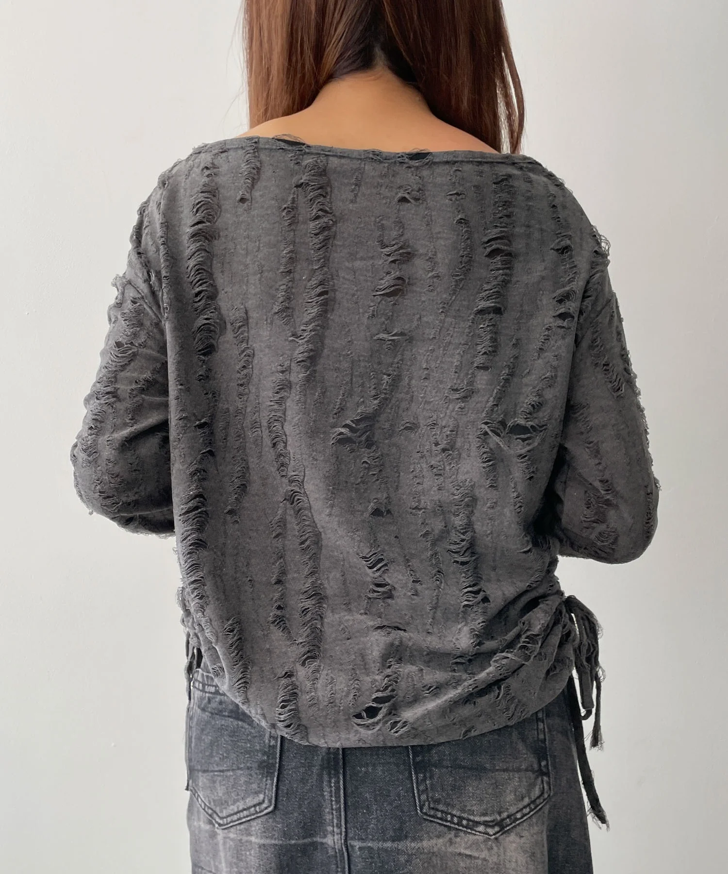 サイドギャザースターダメージトップス - Image 5