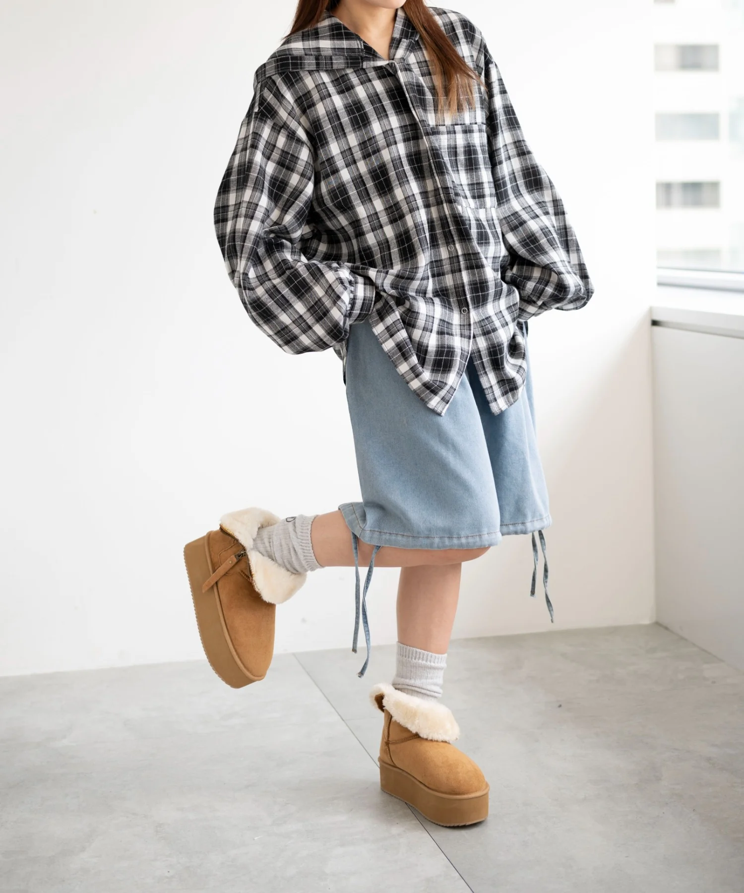 キャップフーディーチェックシャツ - Image 12