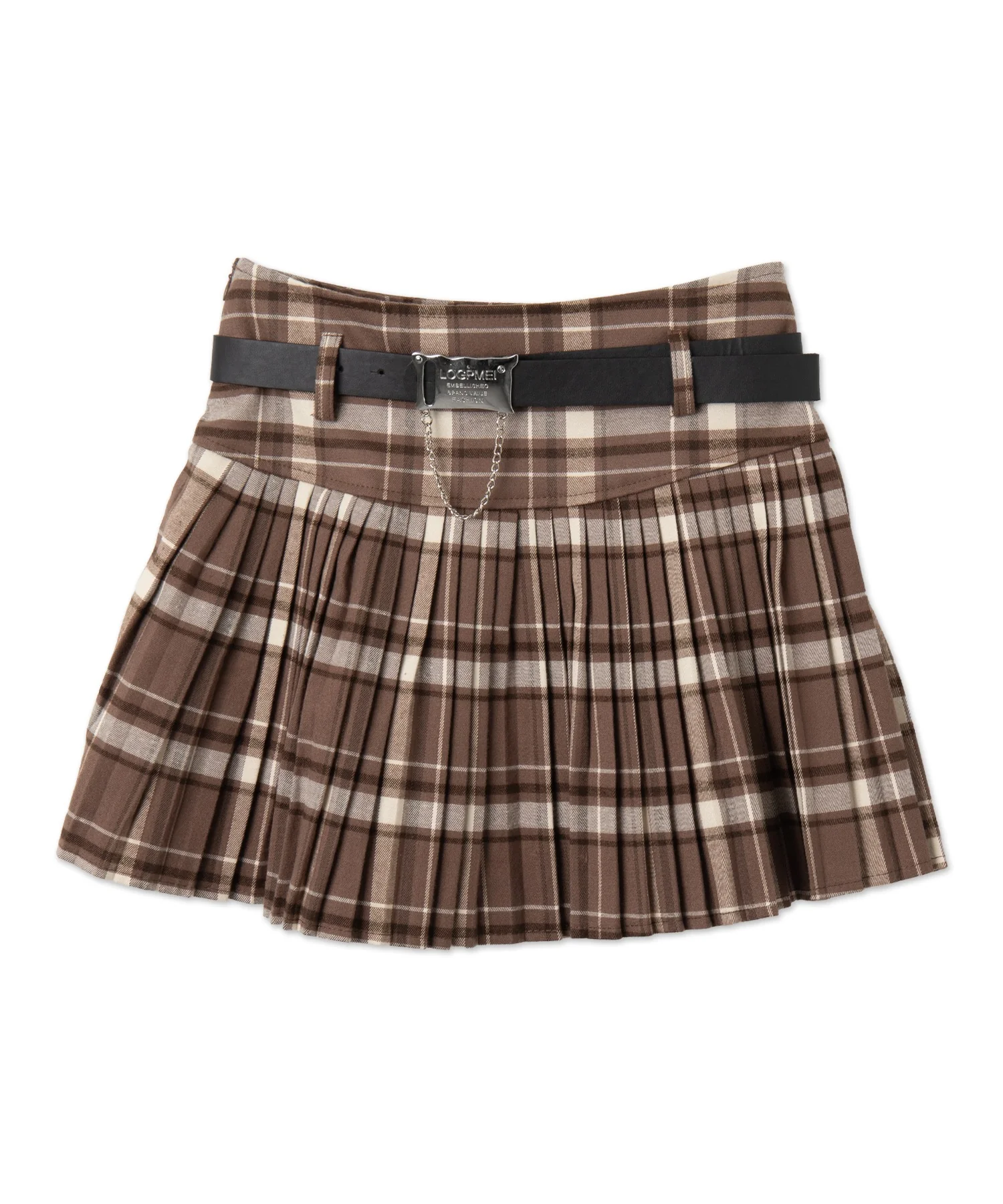 ベルト付きチェックプリーツミニスカパン - Image 15
