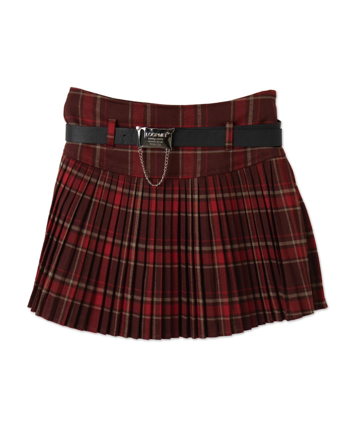 ベルト付きチェックプリーツミニスカパン - Image 16