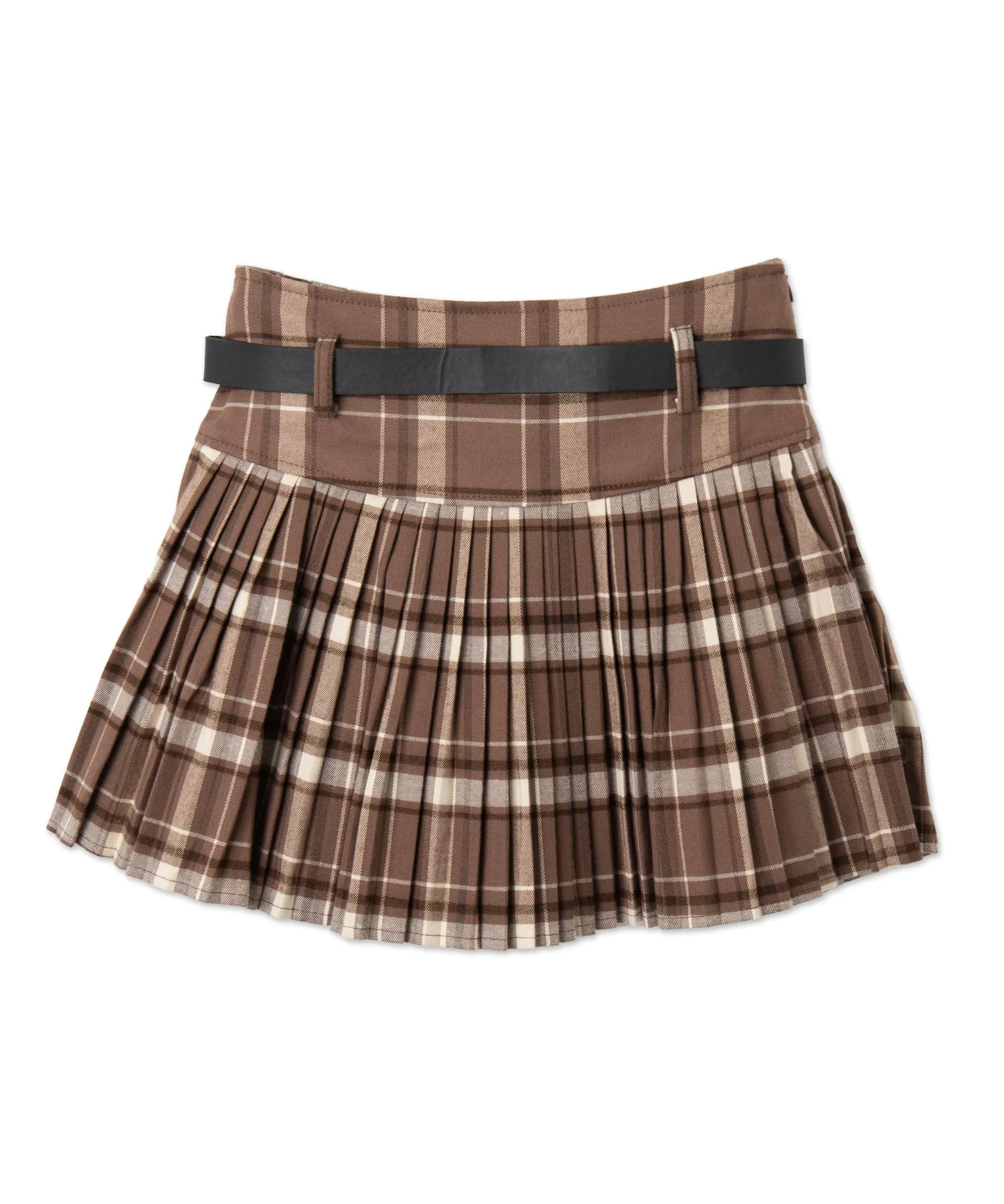 ベルト付きチェックプリーツミニスカパン - Image 17